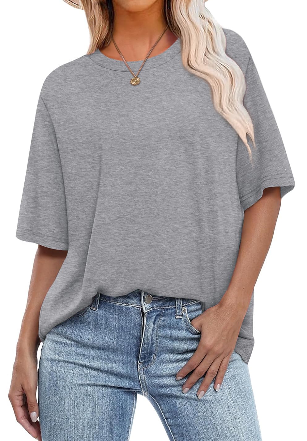 Summer Tops for Women 2026 Short Sleeve Shirts Dressy Casual Crew Neck Tshirts Fashion