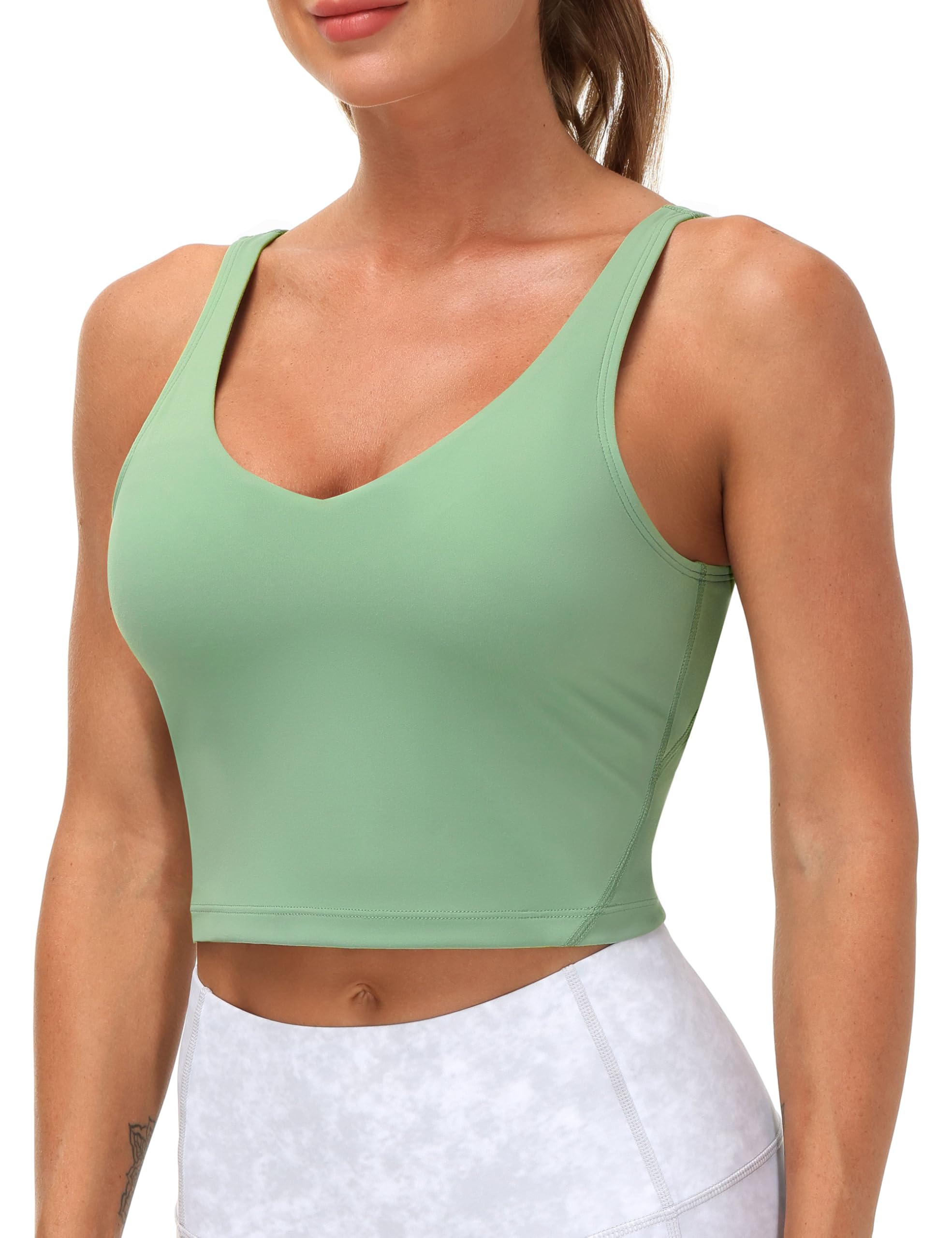 Womens' Sports Bra Longline Wirefree Padded with Medium Support