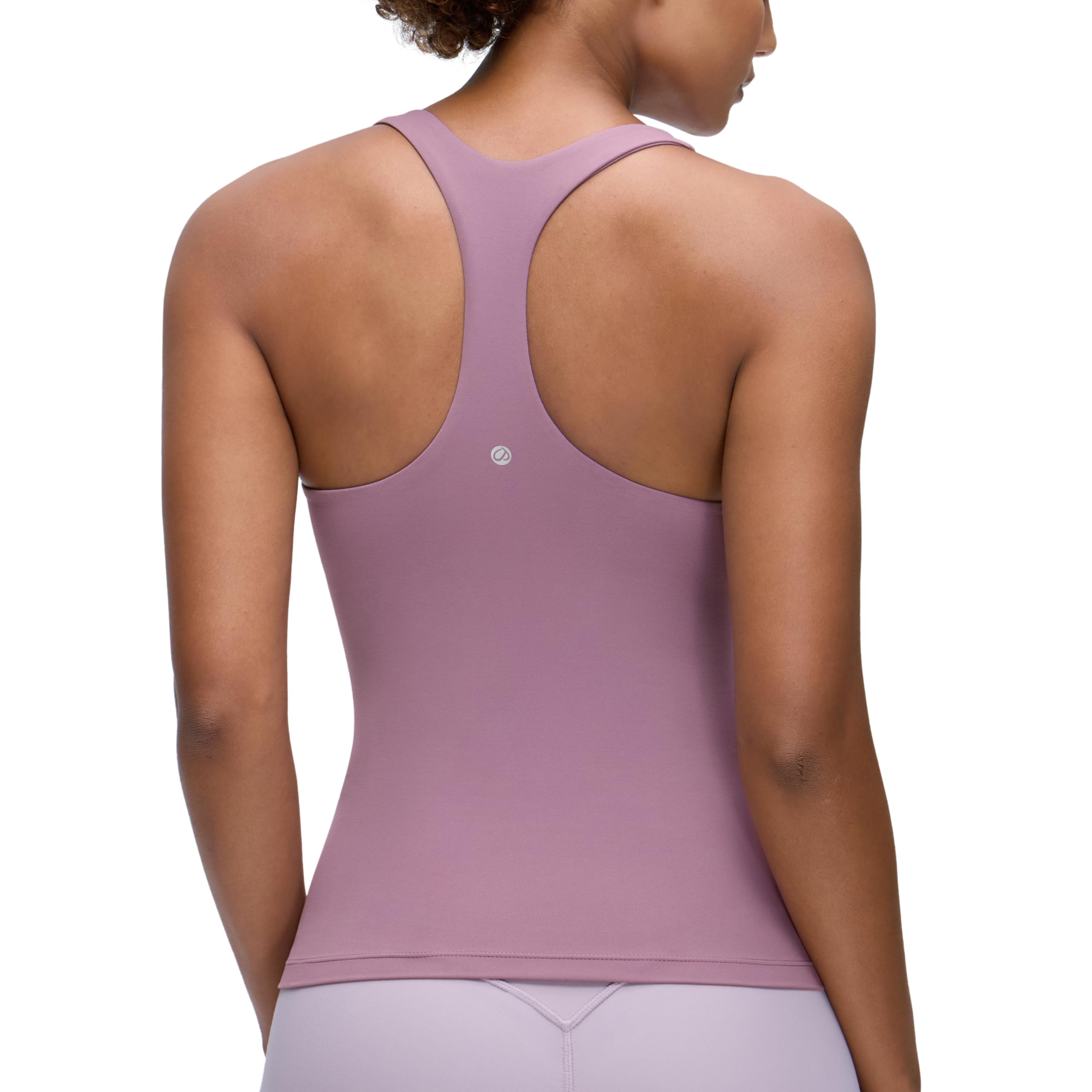 YOGA Racerback Tank Tops | Light Support, Built in Bra, Removable Pads, Yoga, Extremely Soft, Scoop Neck, for Women