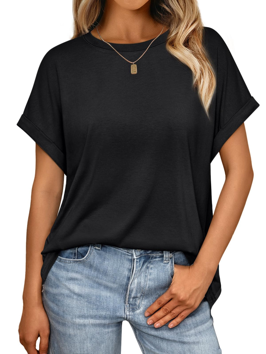 Women's Oversized Short Sleeve T Shirts Summer Tops | Plus Size Tshirt, Slim Fit, Dressy Casual Work Tee, Lightweight Soft Fabric, Spring Clothes, Cute Fashion Outfits