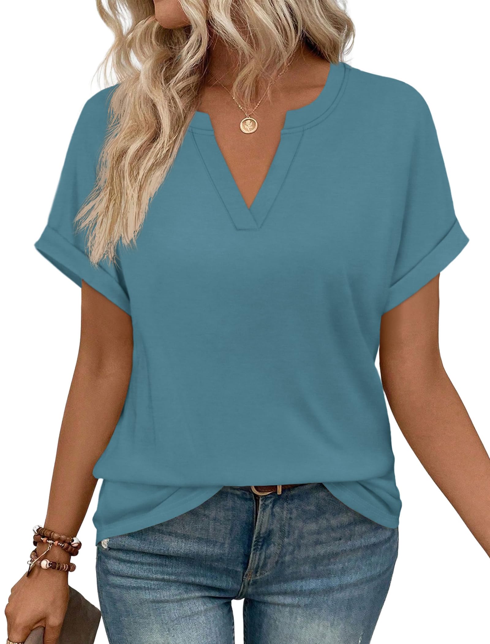Womens Blouses Spring Tops Short Sleeve Shirts Dressy Casual Summer Vacation Fashion Clothing 2026