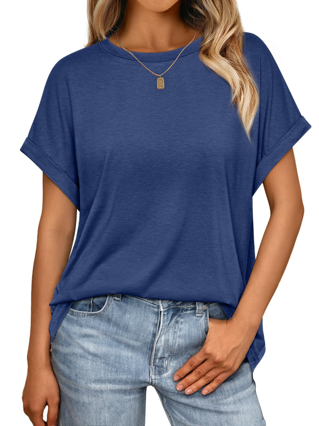 Women's Oversized Short Sleeve T Shirts Summer Tops | Plus Size Tshirt, Slim Fit, Dressy Casual Work Tee, Lightweight Soft Fabric, Spring Clothes, Cute Fashion Outfits