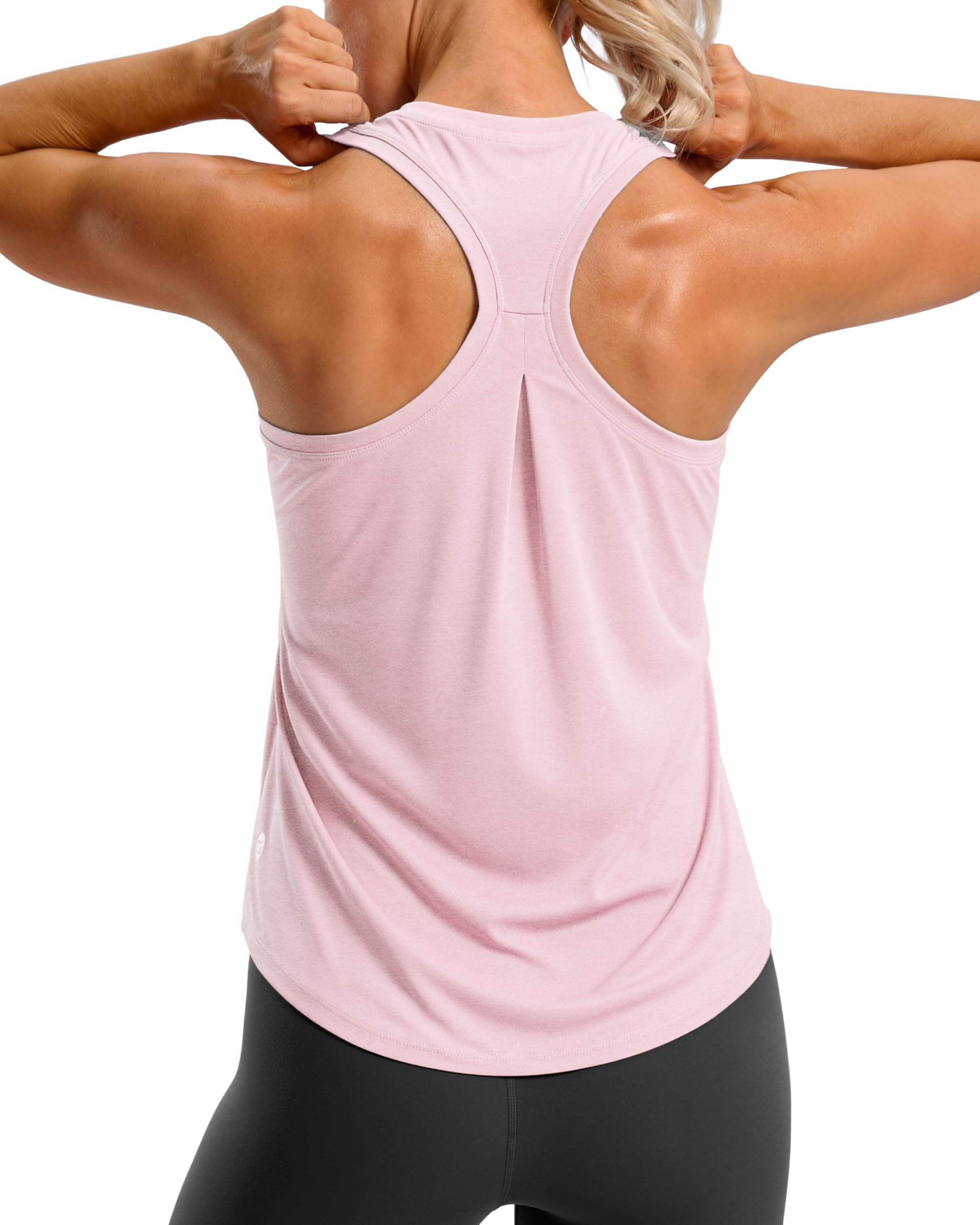 Women's Workout Tank Tops Racerback Athletic Gym Shirts | Lightweight, Quick Dry, Breathable, Moisture Wicking, Loose Fit, Sleeveless, for Running Yoga Sports Tennis Pilates