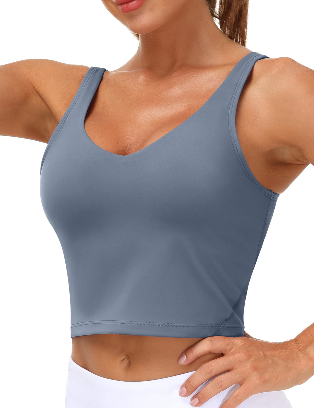 Womens' Sports Bra Longline Wirefree Padded with Medium Support