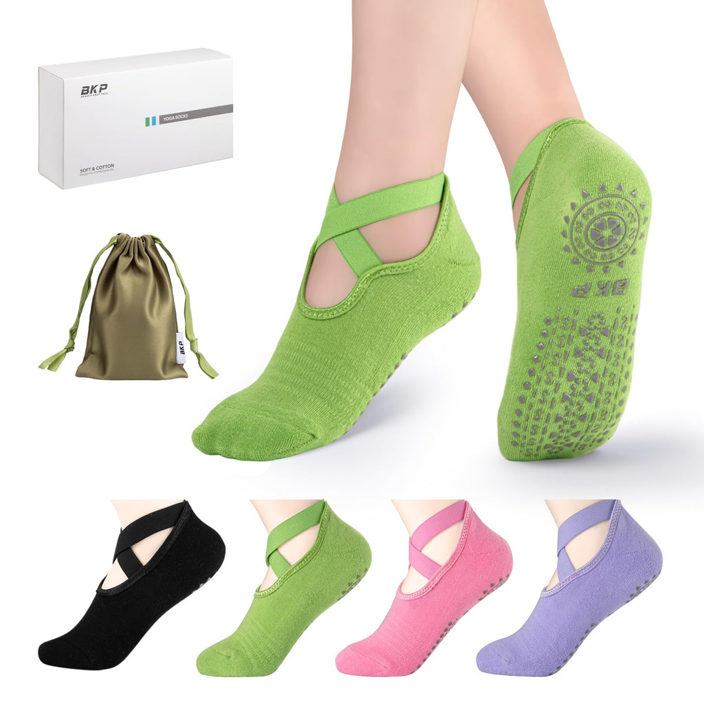 Yoga Socks for Women,Pilates Socks Non Slip Grip Socks Suitable for Ballet,Plasticity,Dance,Home,Training