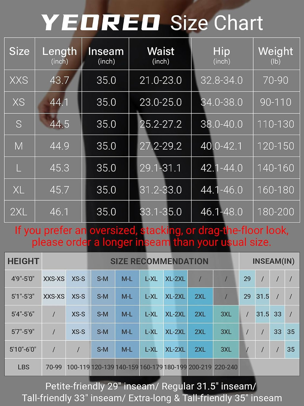 Workout Leggings Womens Straight Leggings Eddiy Gym Yoga Pants | 29"/31.5"/33"/35",No Front Seam,High Waist,Buttery,Booty Lifting,Wide Leg