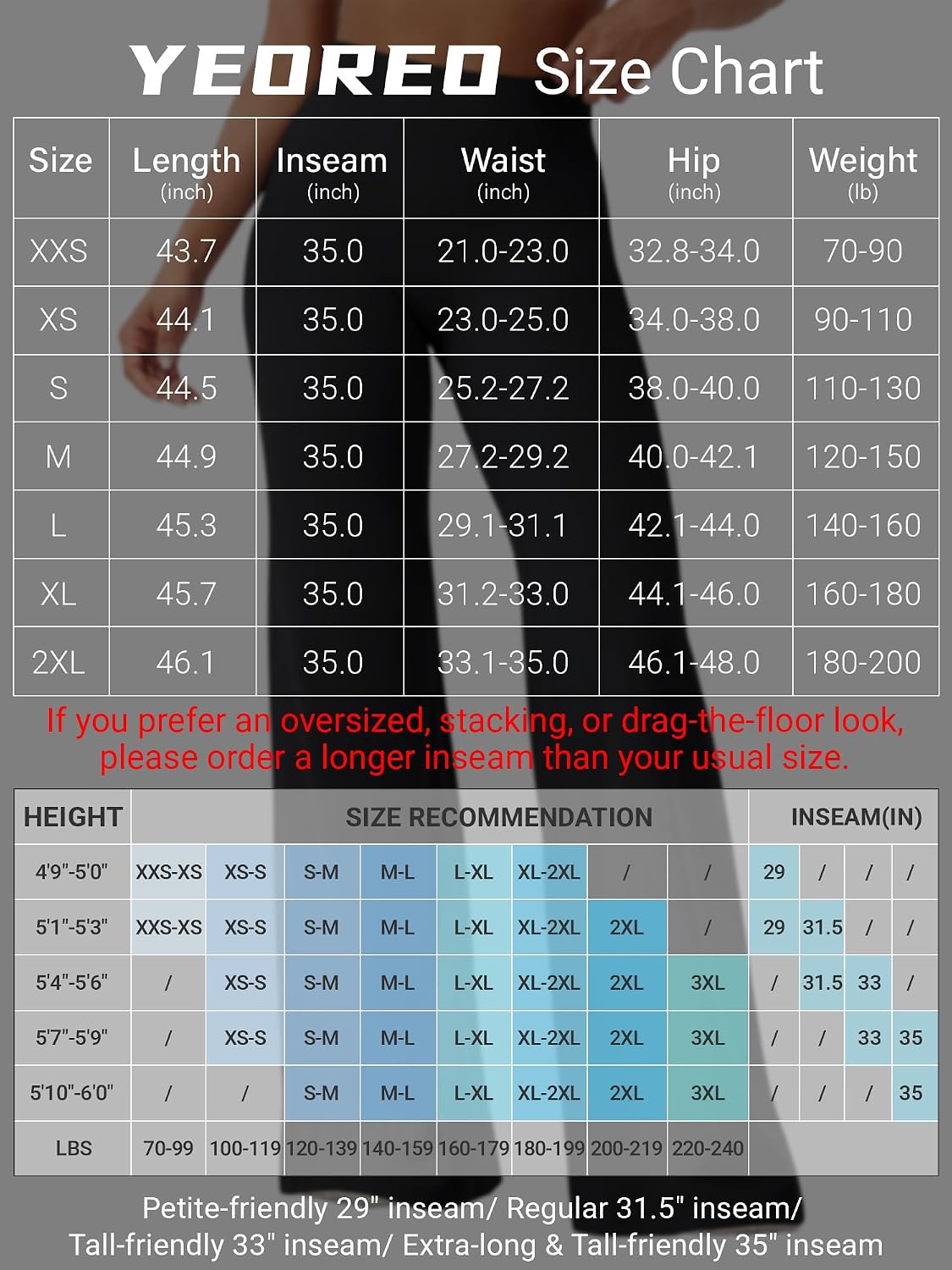 Workout Leggings Womens Straight Leggings Eddiy Gym Yoga Pants | 29"/31.5"/33"/35",No Front Seam,High Waist,Buttery,Booty Lifting,Wide Leg