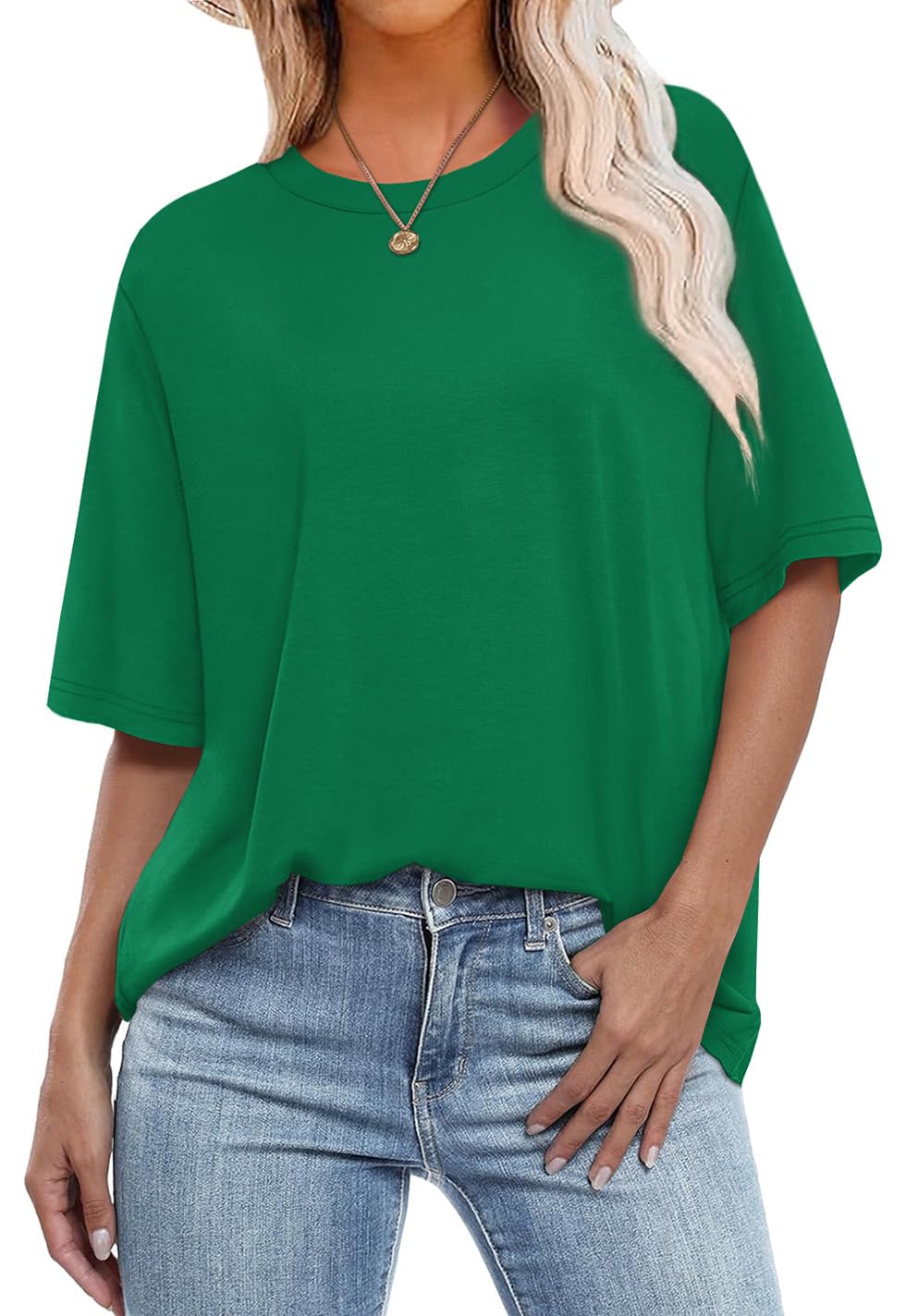 Summer Tops for Women 2026 Short Sleeve Shirts Dressy Casual Crew Neck Tshirts Fashion