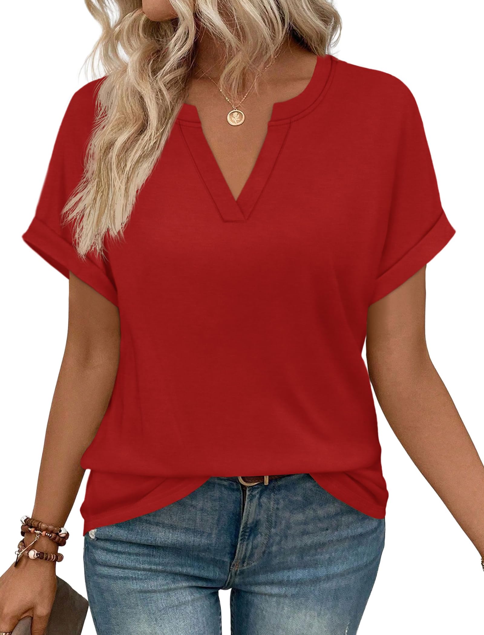 Womens Blouses Spring Tops Short Sleeve Shirts Dressy Casual Summer Vacation Fashion Clothing 2026