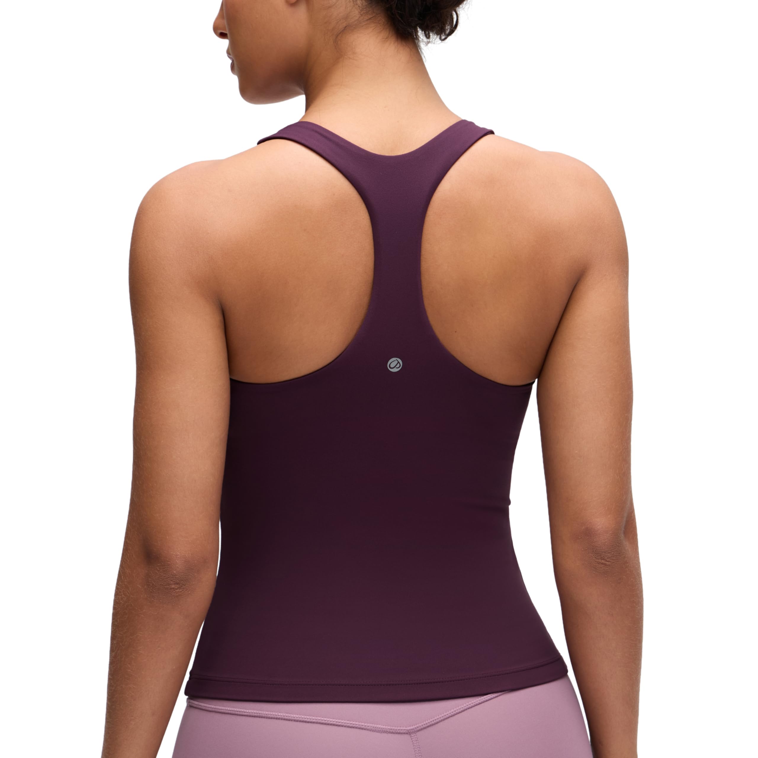 YOGA Racerback Tank Tops | Light Support, Built in Bra, Removable Pads, Yoga, Extremely Soft, Scoop Neck, for Women