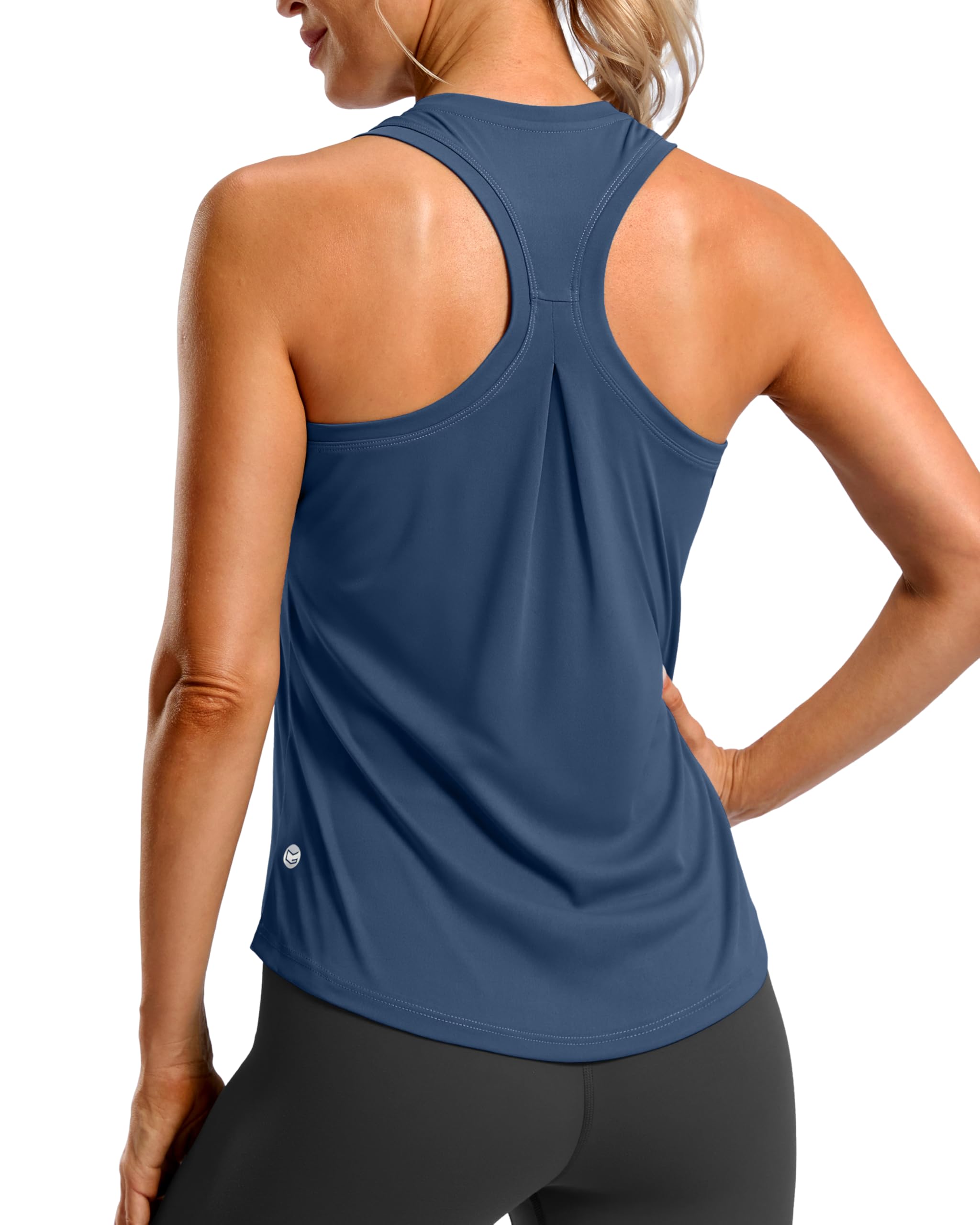 Women's Workout Tank Tops Racerback Athletic Gym Shirts | Lightweight, Quick Dry, Breathable, Moisture Wicking, Loose Fit, Sleeveless, for Running Yoga Sports Tennis Pilates