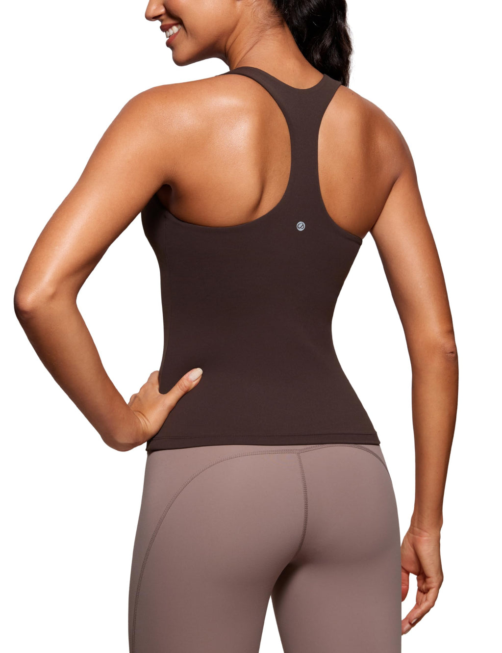 YOGA Racerback Tank Tops | Light Support, Built in Bra, Removable Pads, Yoga, Extremely Soft, Scoop Neck, for Women