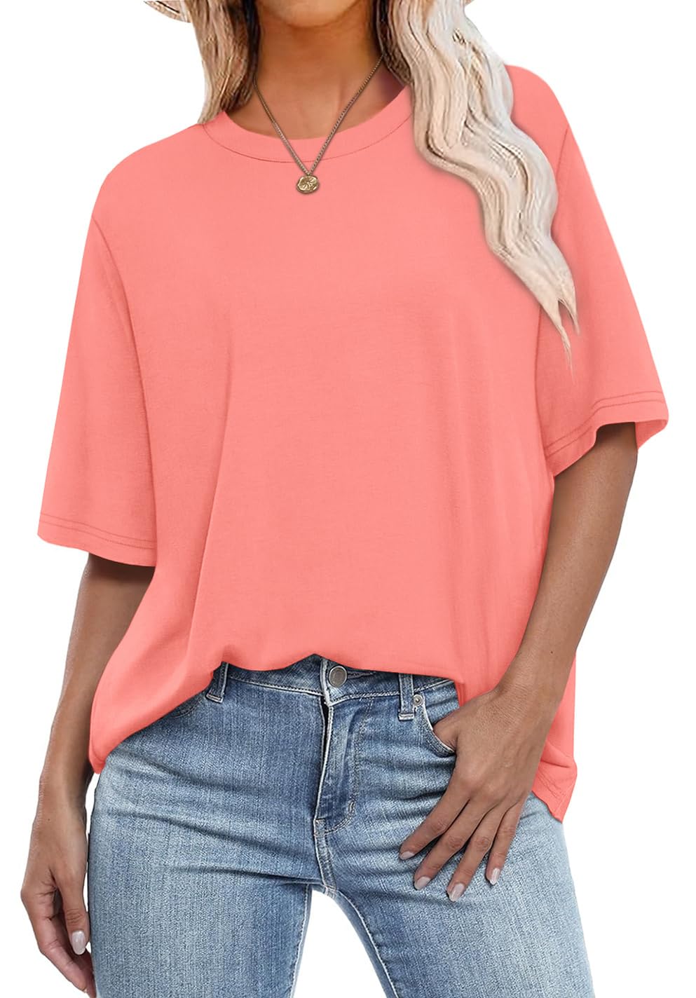 Summer Tops for Women 2026 Short Sleeve Shirts Dressy Casual Crew Neck Tshirts Fashion