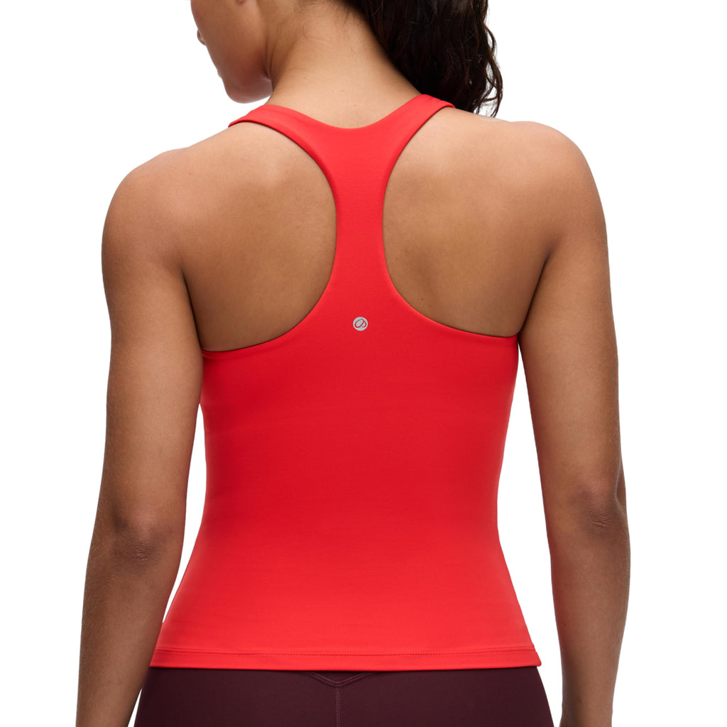 YOGA Racerback Tank Tops | Light Support, Built in Bra, Removable Pads, Yoga, Extremely Soft, Scoop Neck, for Women
