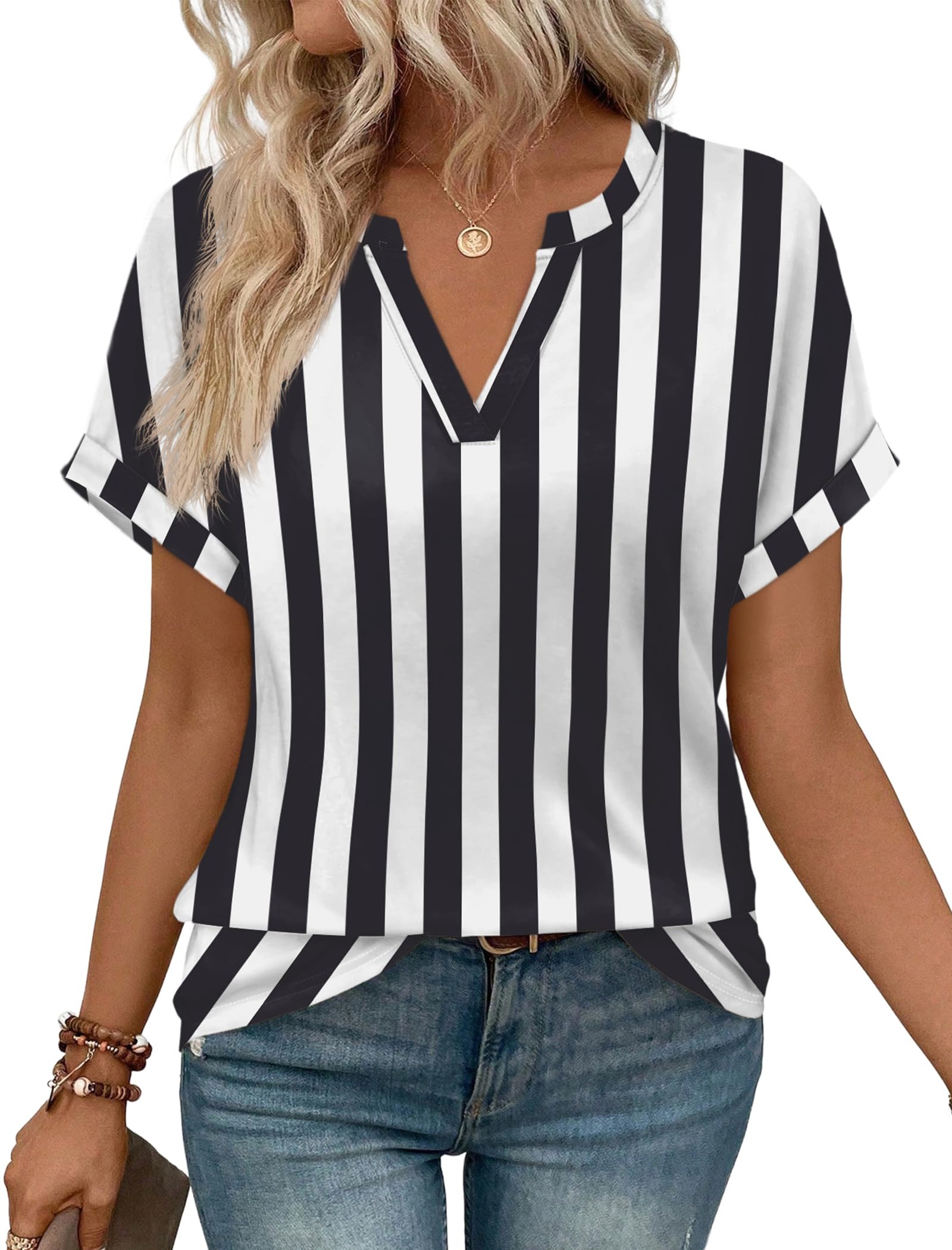Womens Blouses Spring Tops Short Sleeve Shirts Dressy Casual Summer Vacation Fashion Clothing 2026