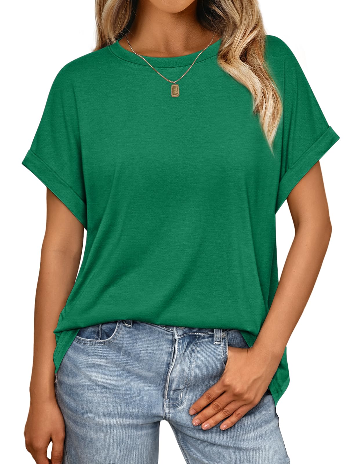 Women's Oversized Short Sleeve T Shirts Summer Tops | Plus Size Tshirt, Slim Fit, Dressy Casual Work Tee, Lightweight Soft Fabric, Spring Clothes, Cute Fashion Outfits