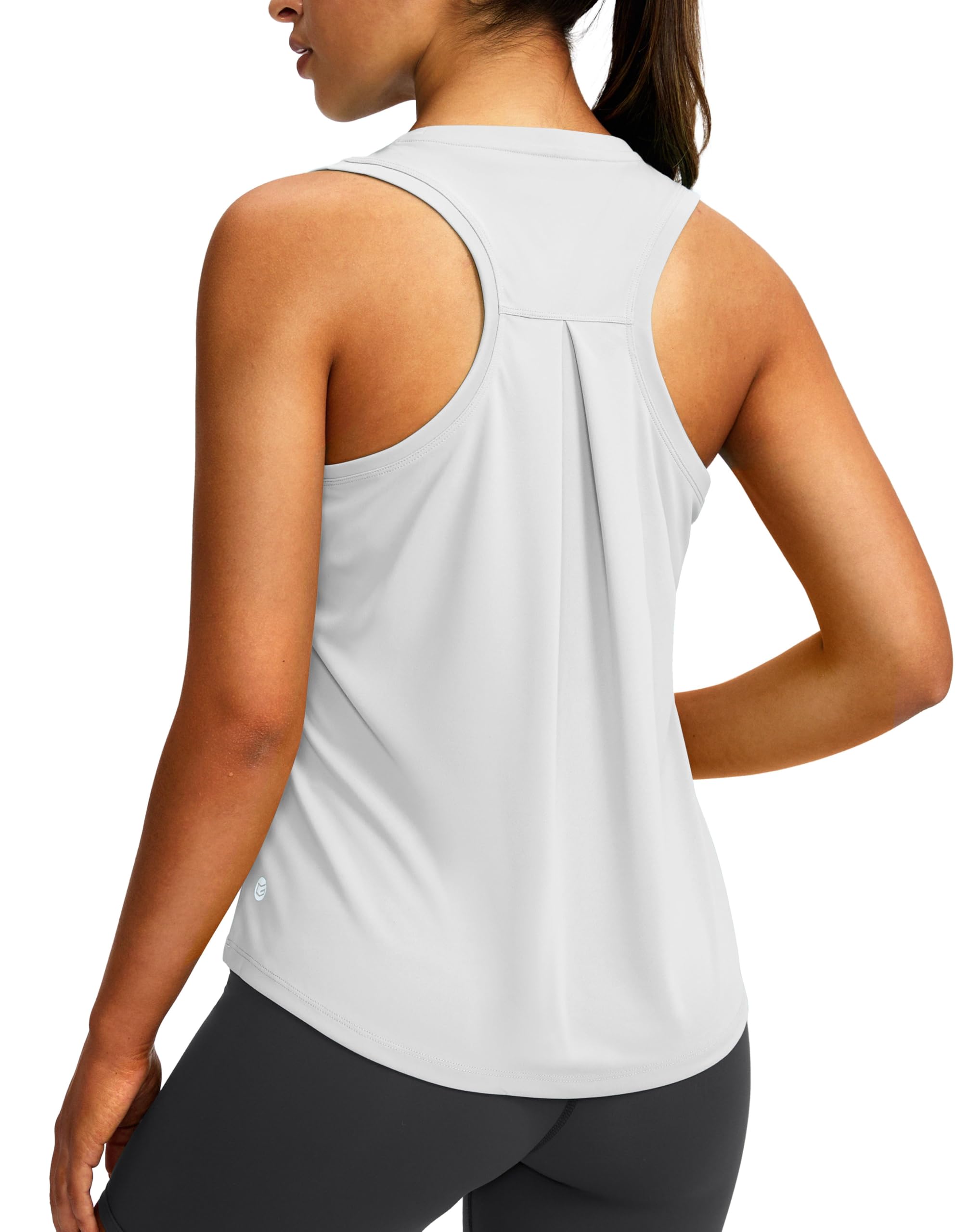 Women's Workout Tops Racerback Athletic Tank Tops | Sleeveless, Loose Fit, Crew Neck, Ultra-soft, Moisture Wicking, Yoga Running Gym Shirts for Women
