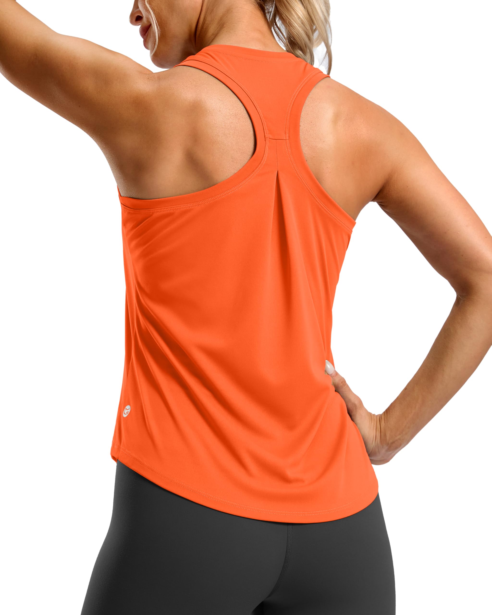 Women's Workout Tank Tops Racerback Athletic Gym Shirts | Lightweight, Quick Dry, Breathable, Moisture Wicking, Loose Fit, Sleeveless, for Running Yoga Sports Tennis Pilates