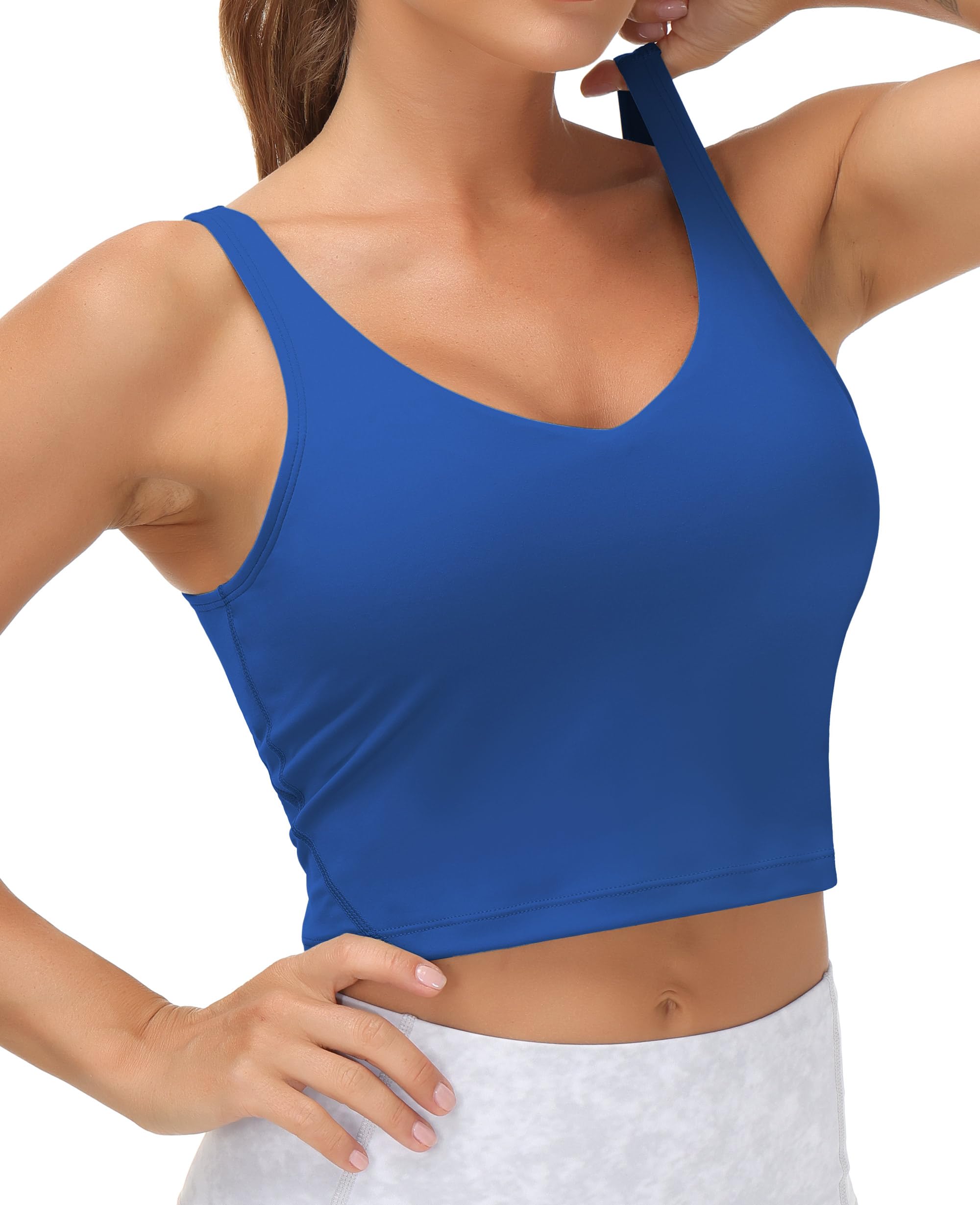 Womens' Sports Bra Longline Wirefree Padded with Medium Support