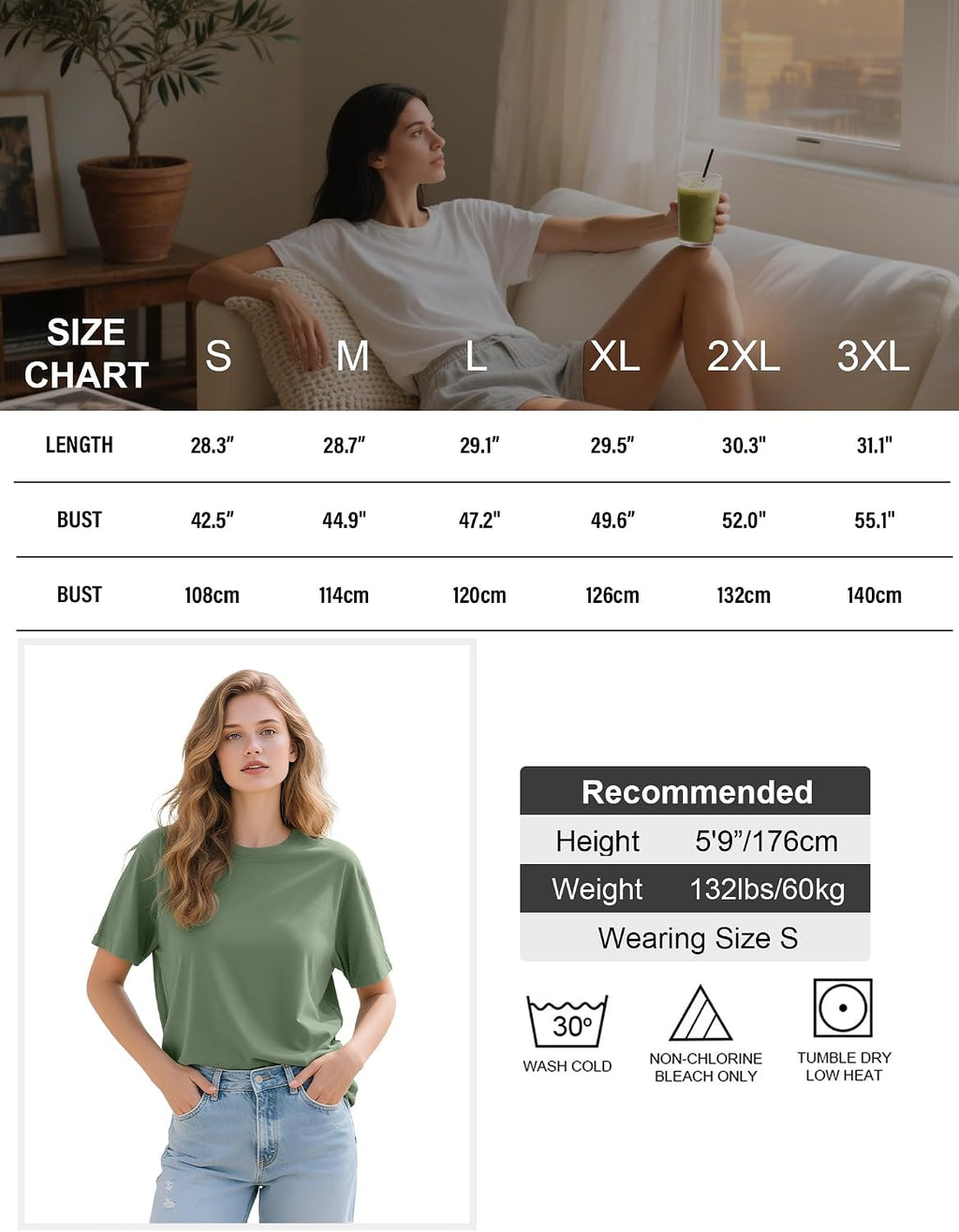 5 Pack Womens Oversized T Shirts Workout Short Sleeve Summer Tops | Loose fit plus size crew neck tee, Baggy, Casual daily summer wear