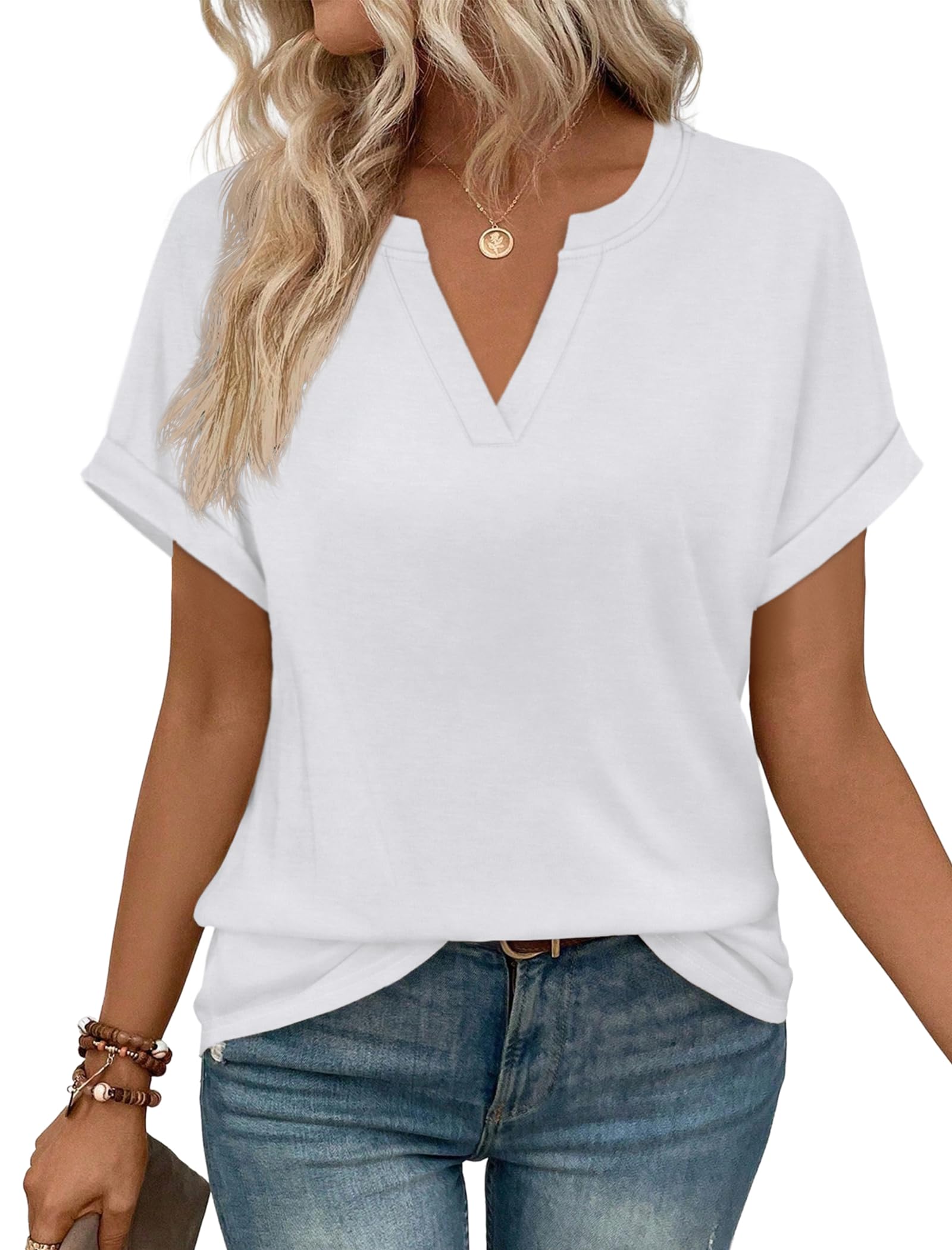 Womens Blouses Spring Tops Short Sleeve Shirts Dressy Casual Summer Vacation Fashion Clothing 2026