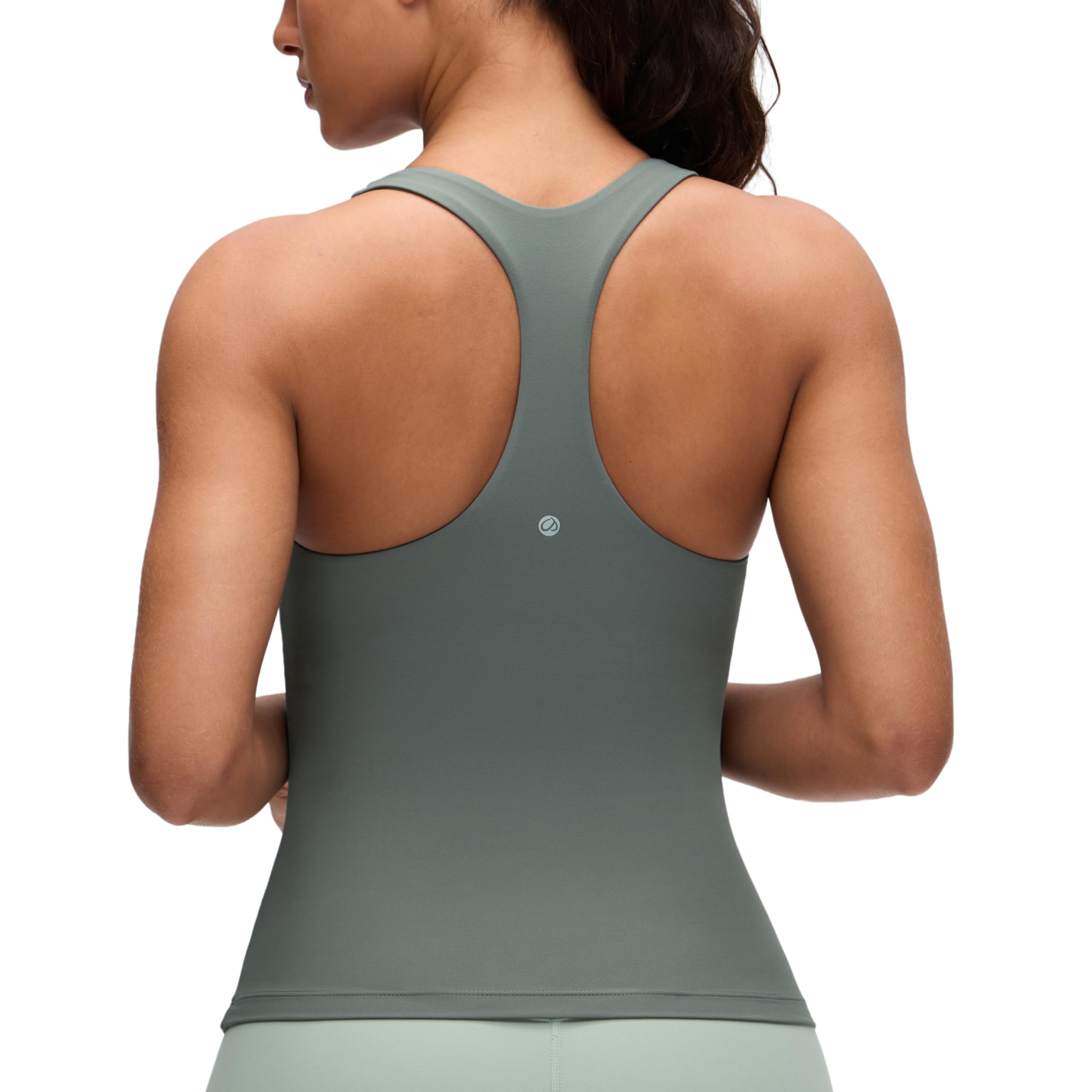 YOGA Racerback Tank Tops | Light Support, Built in Bra, Removable Pads, Yoga, Extremely Soft, Scoop Neck, for Women