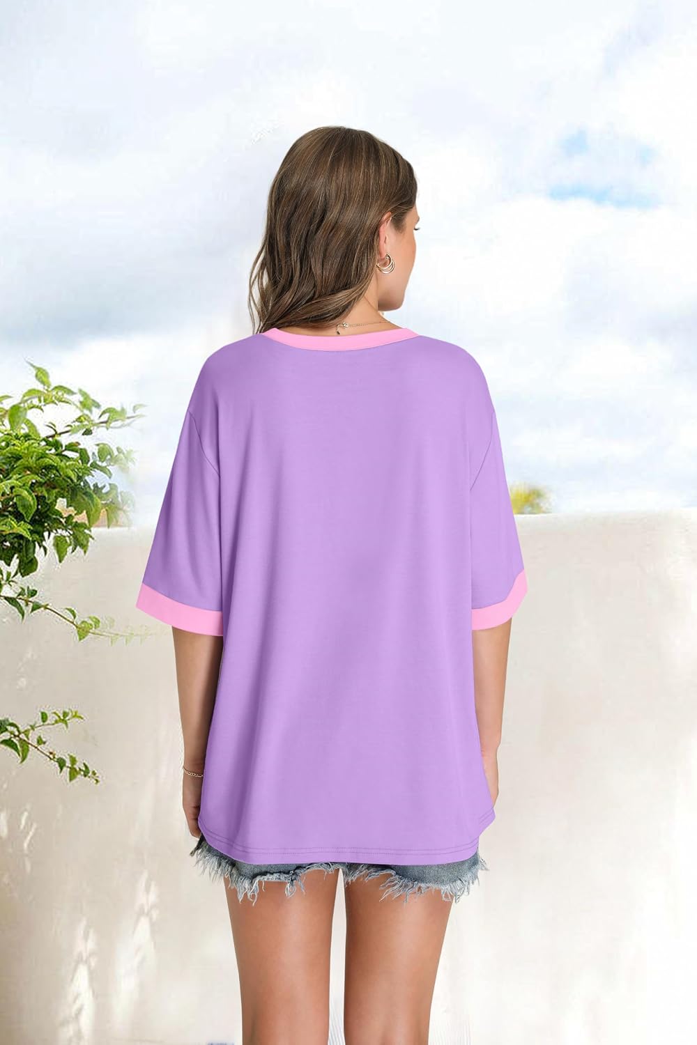 Summer Tops for Women 2026 Short Sleeve Shirts Dressy Casual Crew Neck Tshirts Fashion