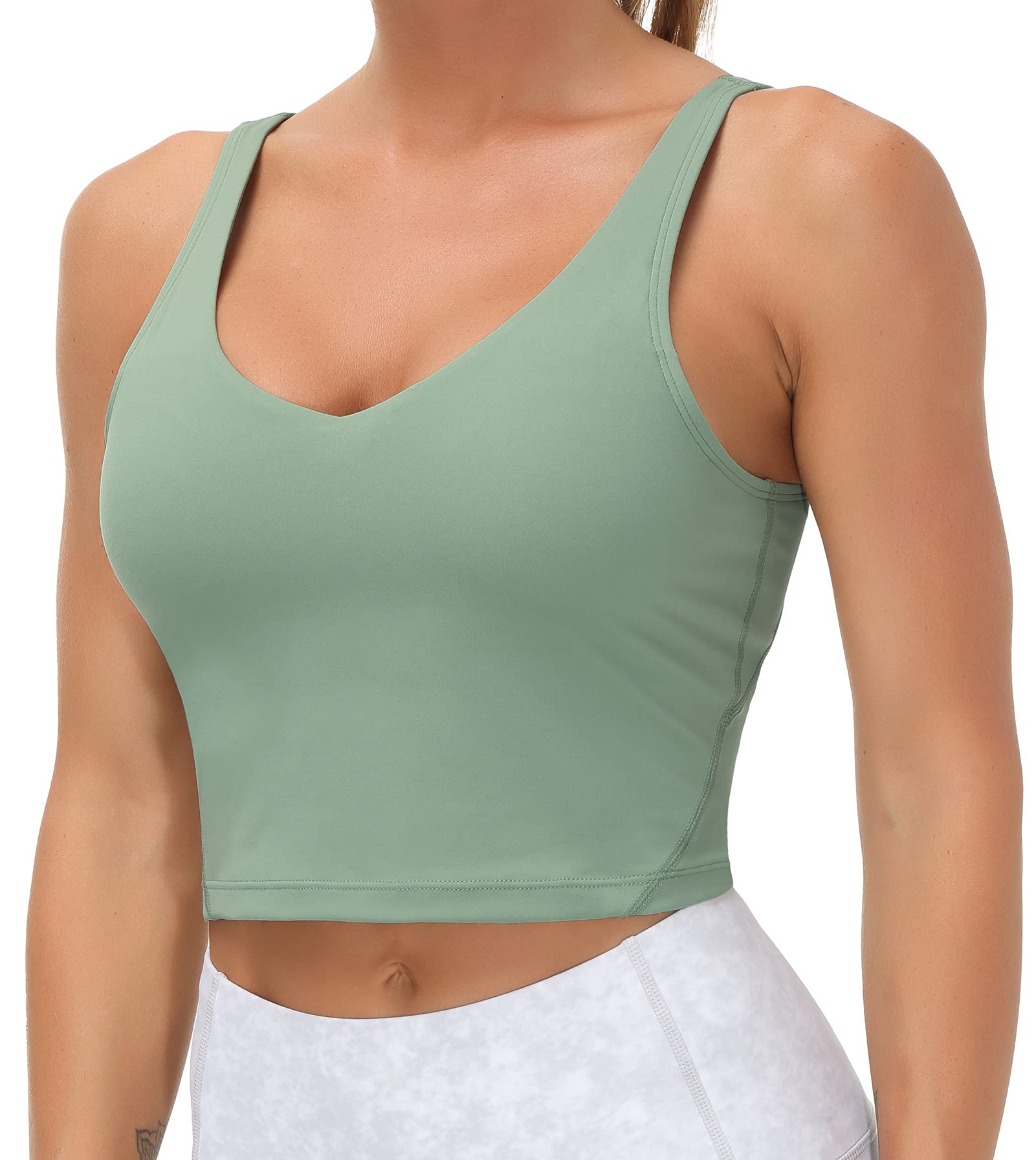 Womens' Sports Bra Longline Wirefree Padded with Medium Support