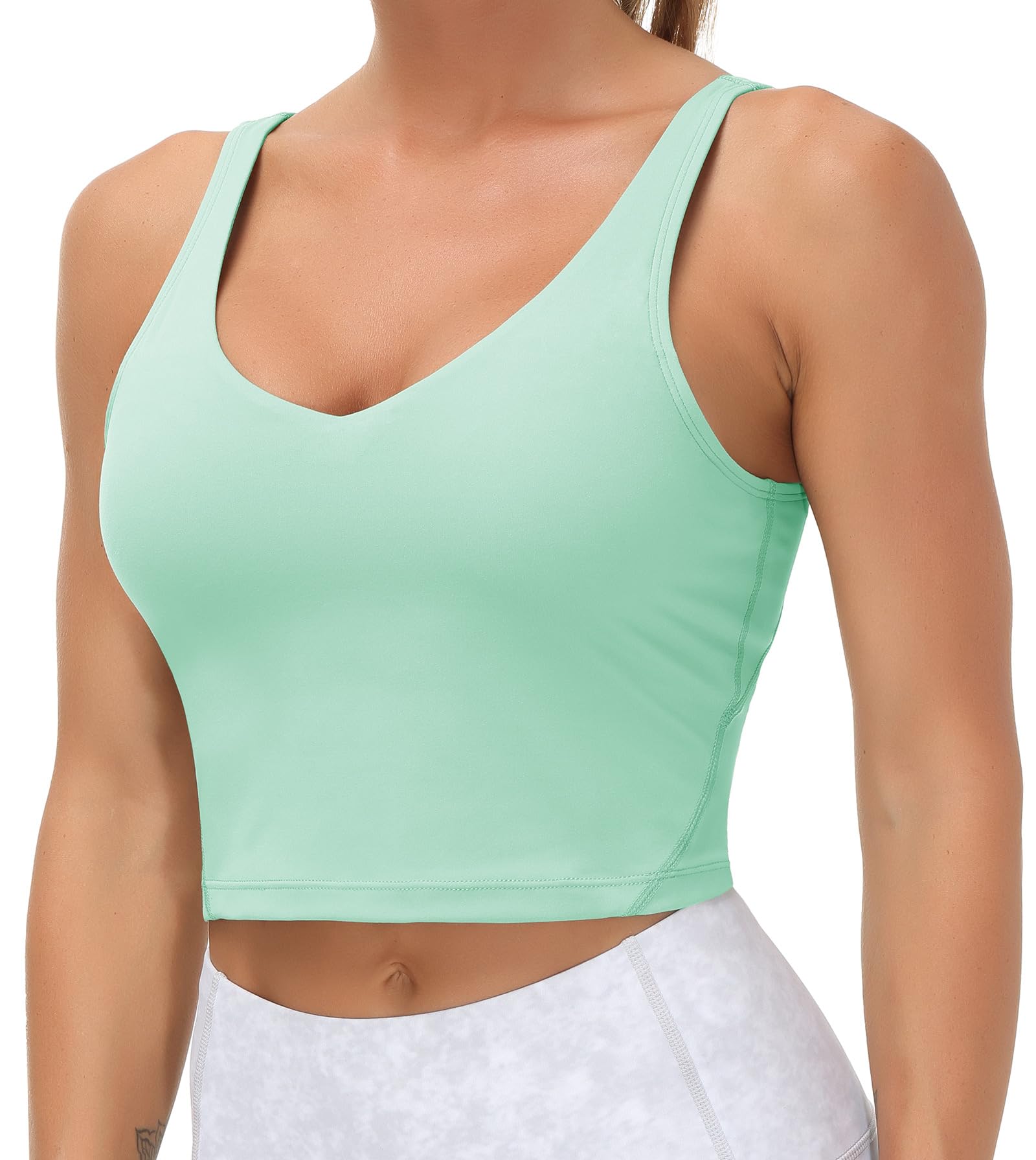 Womens' Sports Bra Longline Wirefree Padded with Medium Support