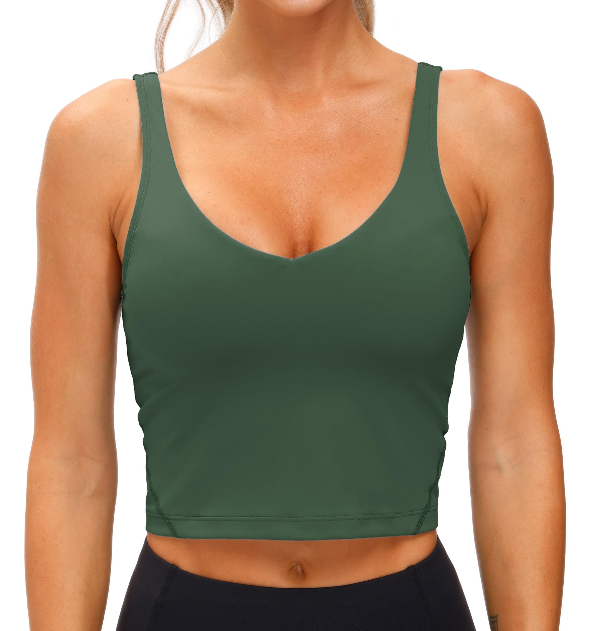 Womens' Sports Bra Longline Wirefree Padded with Medium Support