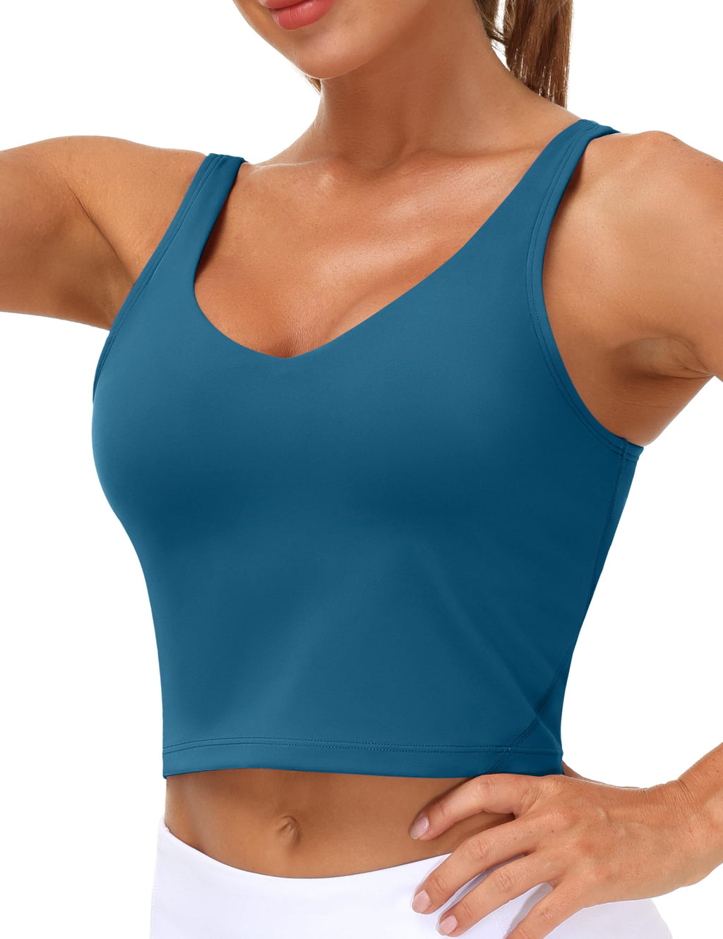 Womens' Sports Bra Longline Wirefree Padded with Medium Support