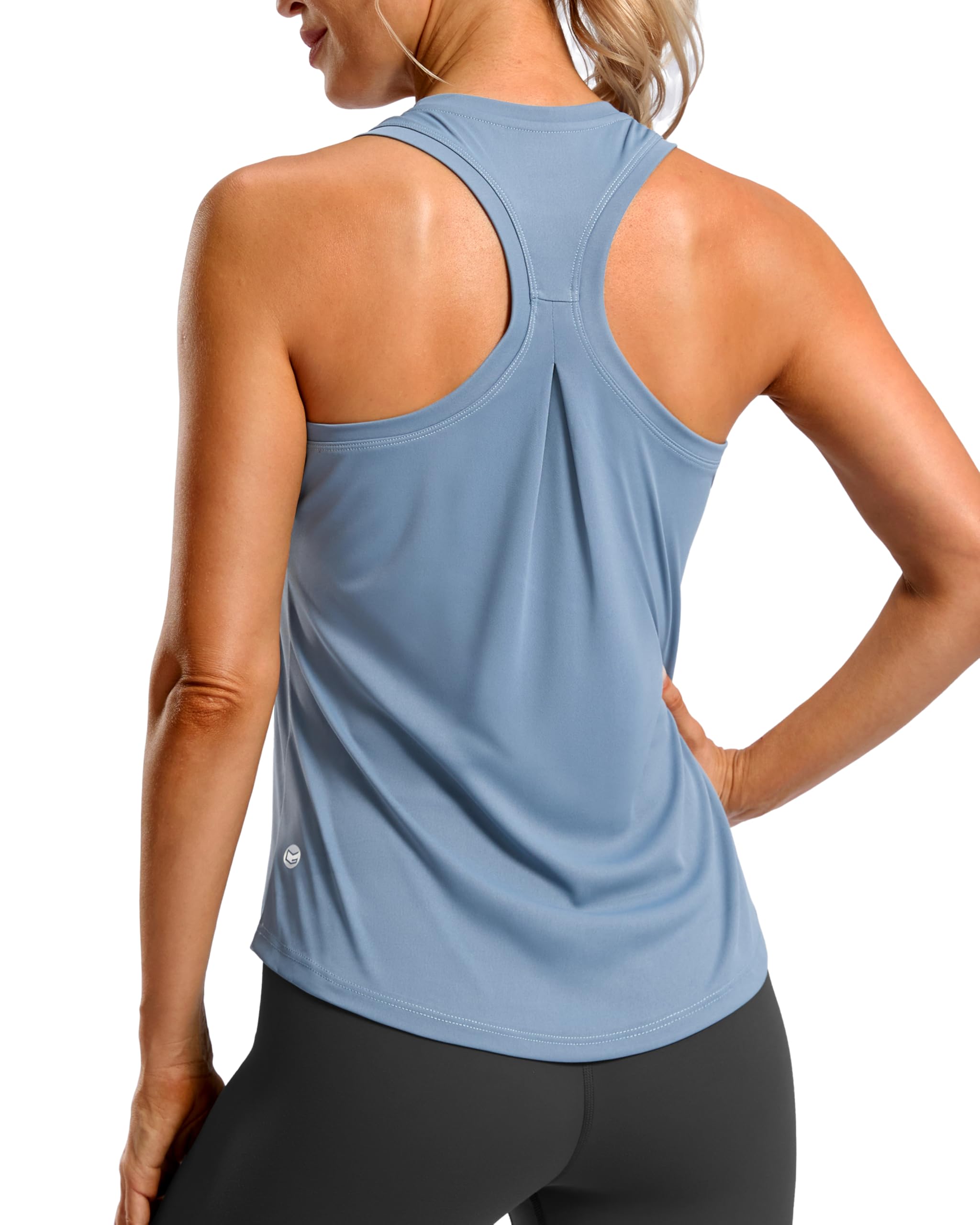 Women's Workout Tank Tops Racerback Athletic Gym Shirts | Lightweight, Quick Dry, Breathable, Moisture Wicking, Loose Fit, Sleeveless, for Running Yoga Sports Tennis Pilates