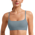 YOGA Scoop Neck Sports Bras | Light Support, Removable Pads, Yoga, Extremely Soft, U Back, Adjustable Spaghetti Straps, for Women