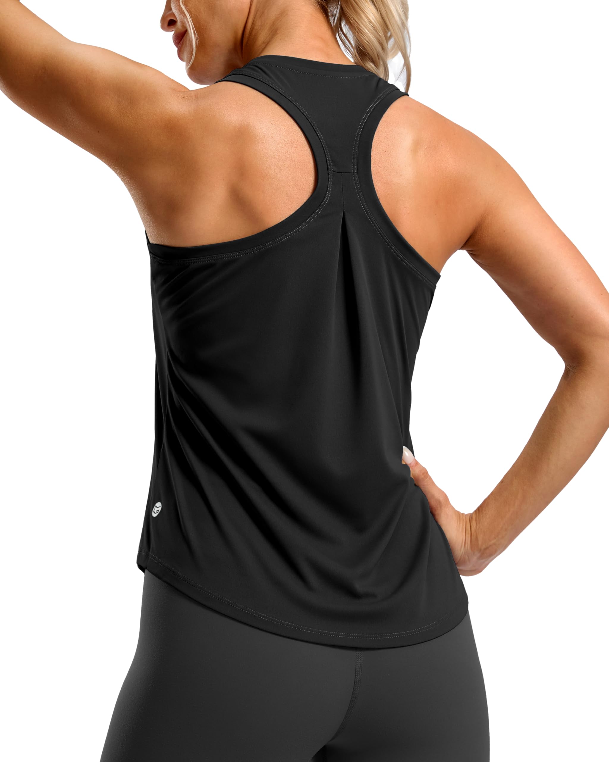 Women's Workout Tank Tops Racerback Athletic Gym Shirts | Lightweight, Quick Dry, Breathable, Moisture Wicking, Loose Fit, Sleeveless, for Running Yoga Sports Tennis Pilates