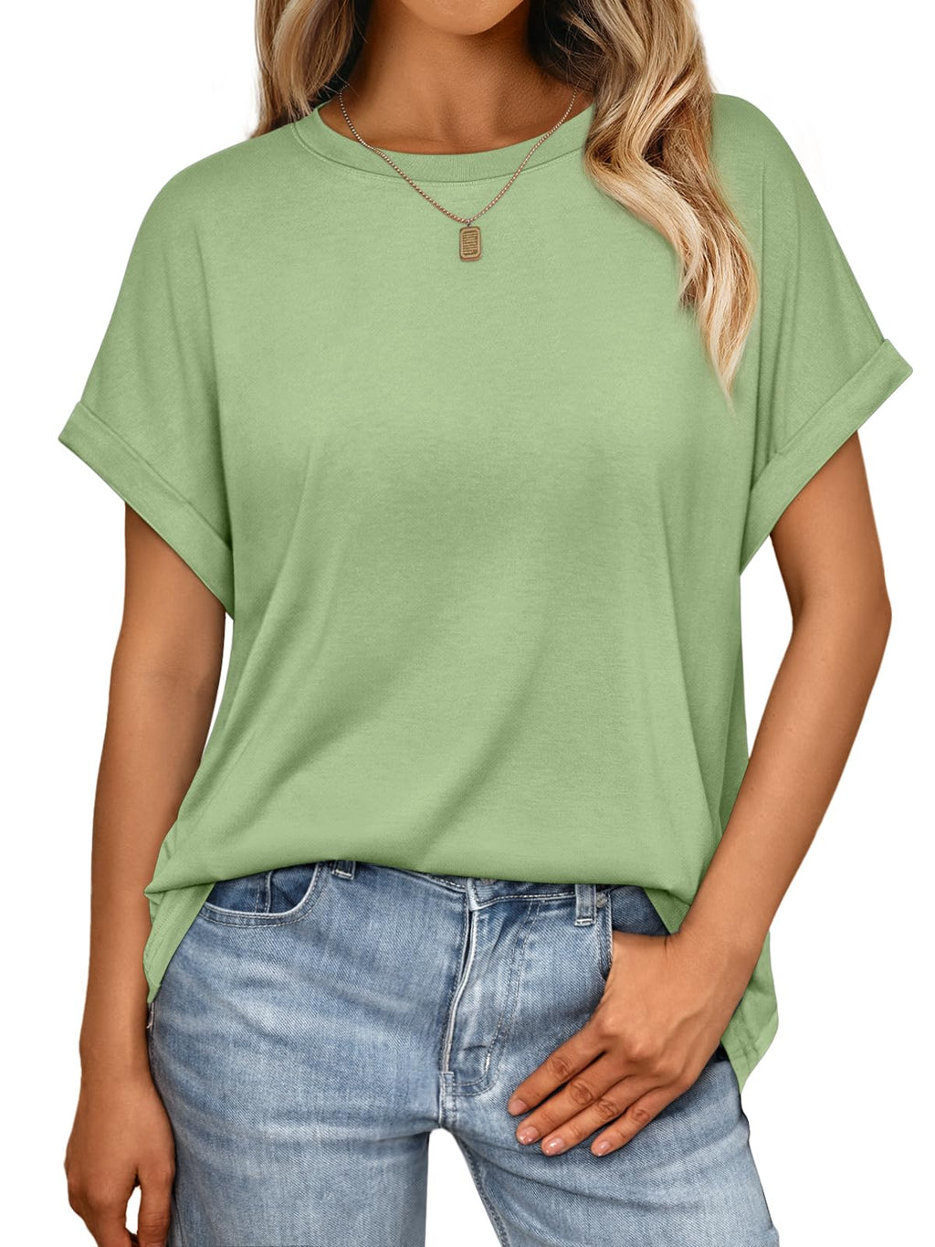 Women's Oversized Short Sleeve T Shirts Summer Tops | Plus Size Tshirt, Slim Fit, Dressy Casual Work Tee, Lightweight Soft Fabric, Spring Clothes, Cute Fashion Outfits