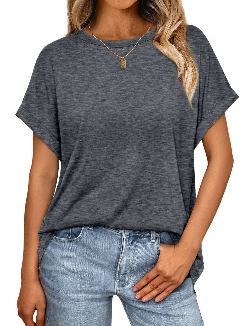 Women's Oversized Short Sleeve T Shirts Summer Tops | Plus Size Tshirt, Slim Fit, Dressy Casual Work Tee, Lightweight Soft Fabric, Spring Clothes, Cute Fashion Outfits