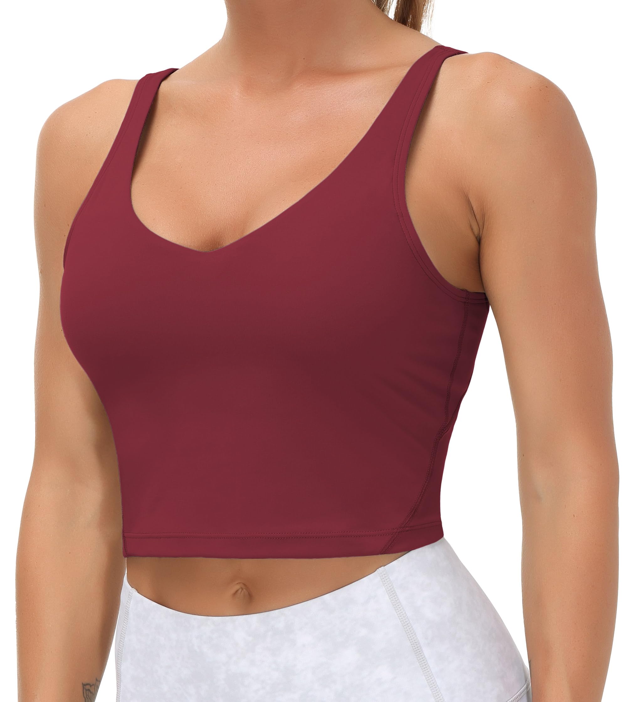 Womens' Sports Bra Longline Wirefree Padded with Medium Support