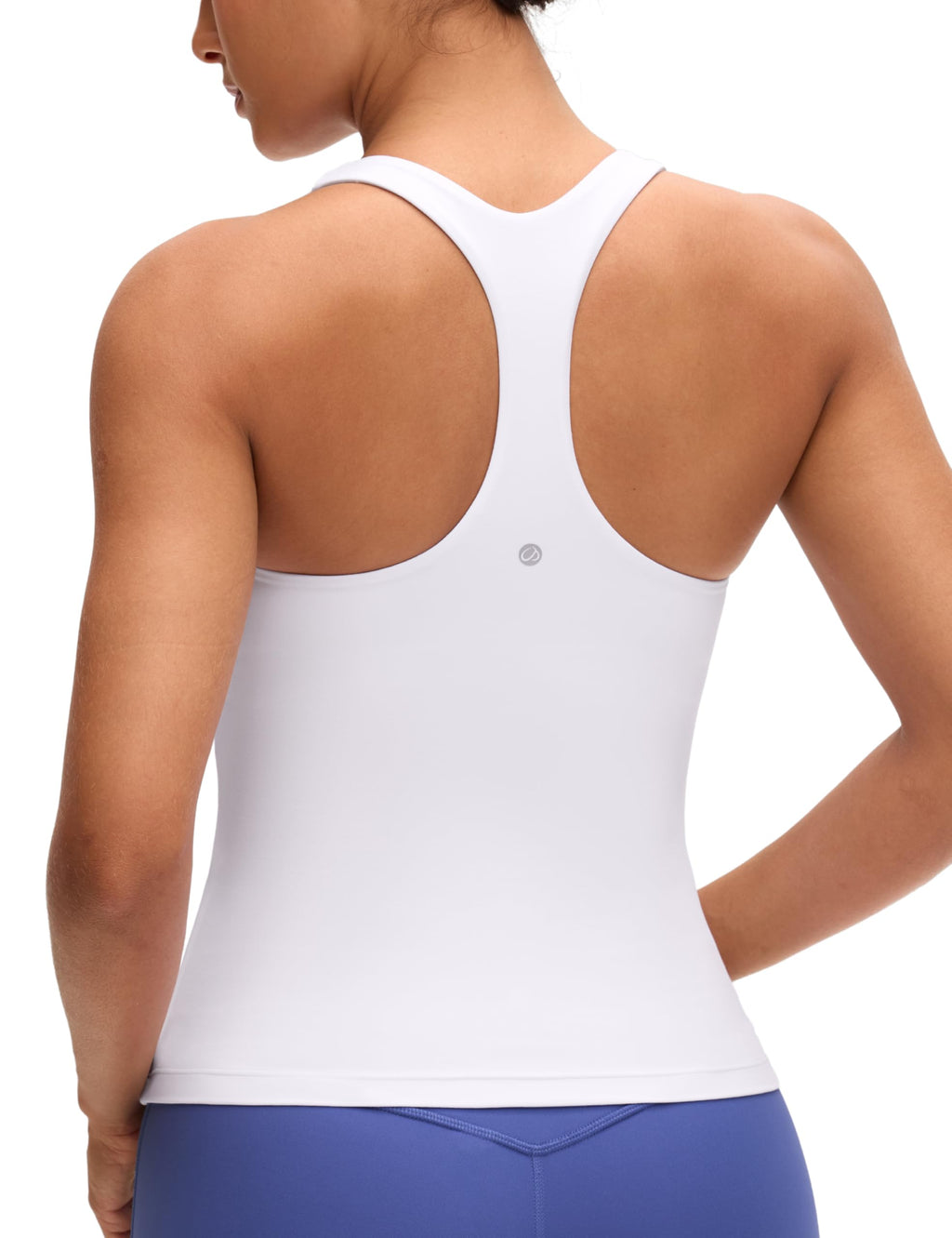 YOGA Racerback Tank Tops | Light Support, Built in Bra, Removable Pads, Yoga, Extremely Soft, Scoop Neck, for Women