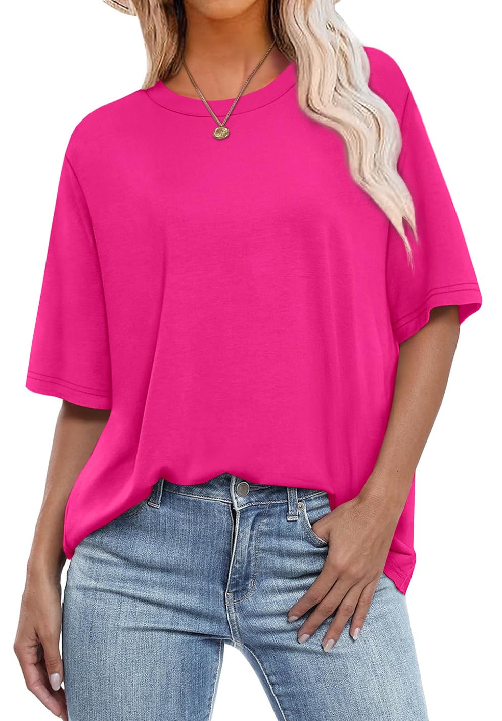 Summer Tops for Women 2026 Short Sleeve Shirts Dressy Casual Crew Neck Tshirts Fashion