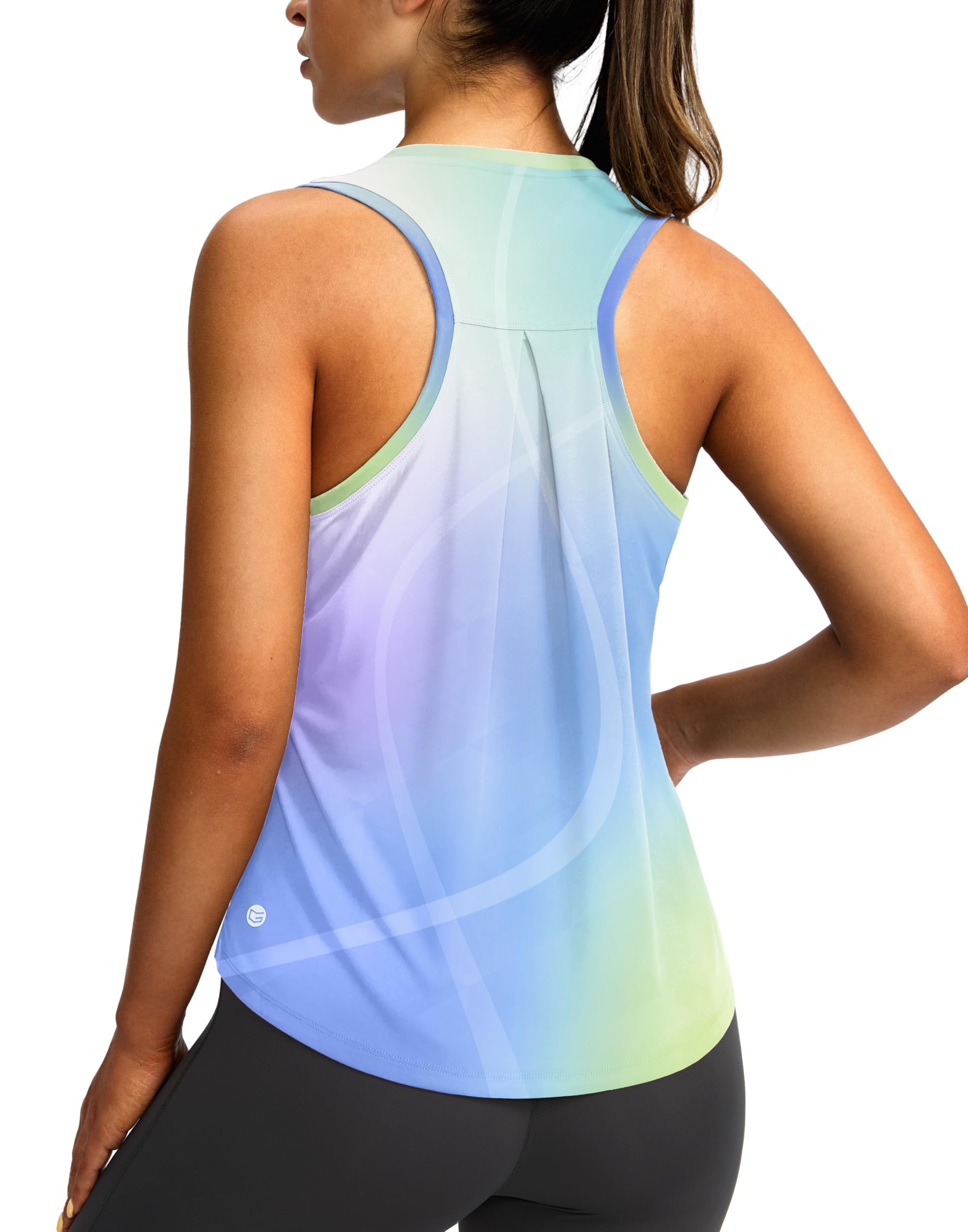 Women's Workout Tops Racerback Athletic Tank Tops | Sleeveless, Loose Fit, Crew Neck, Ultra-soft, Moisture Wicking, Yoga Running Gym Shirts for Women