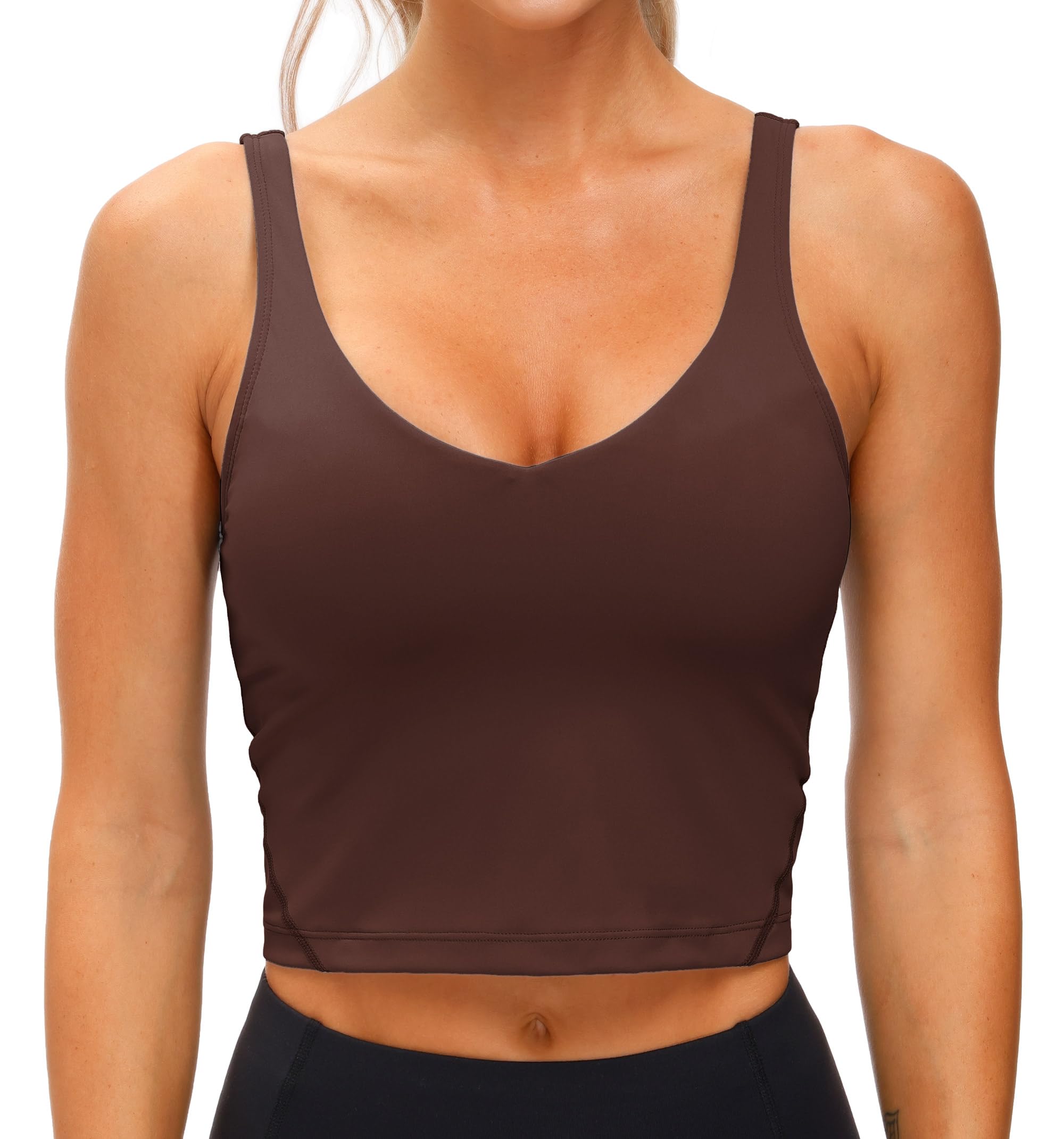 Womens' Sports Bra Longline Wirefree Padded with Medium Support