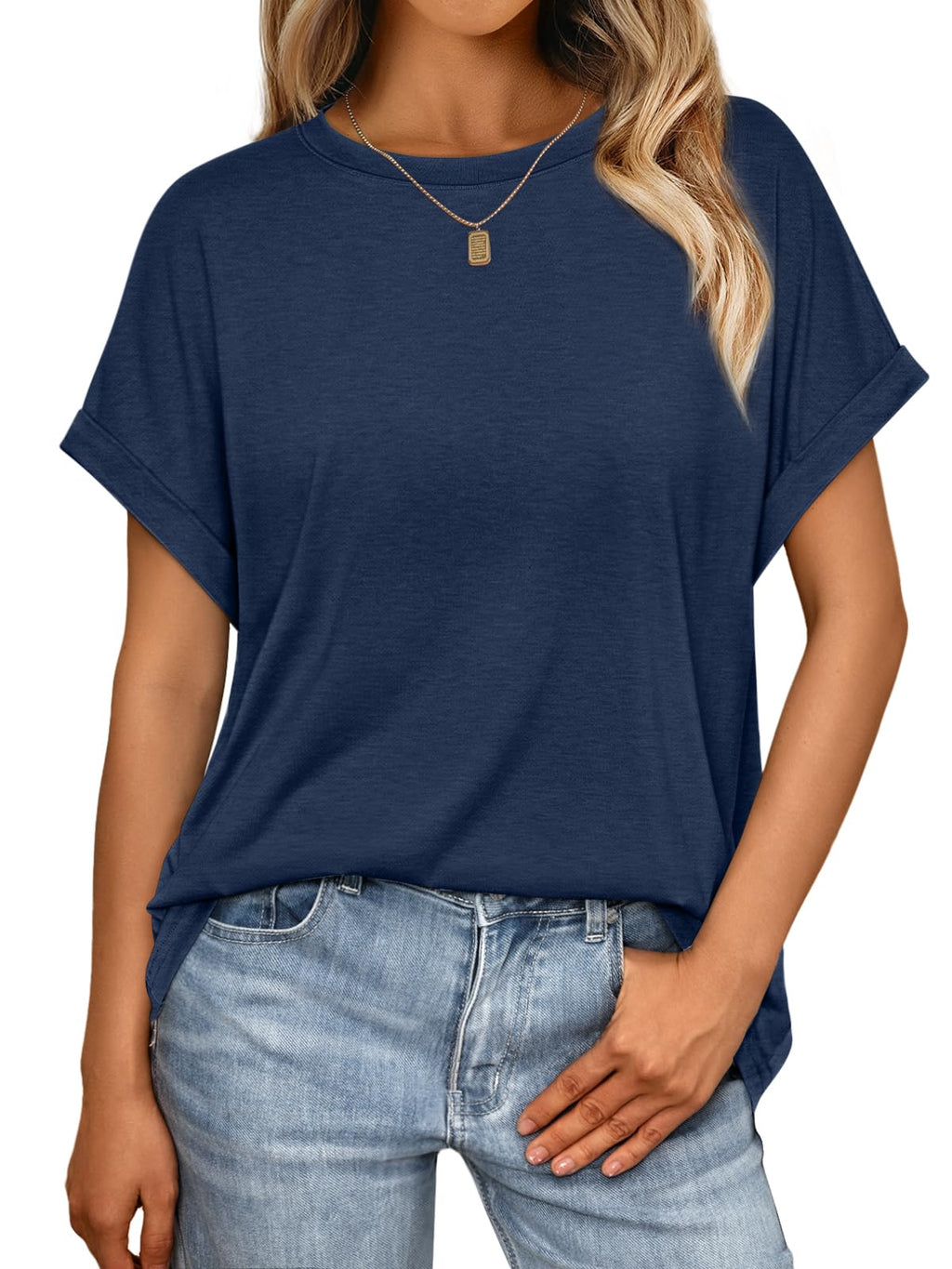 Women's Oversized Short Sleeve T Shirts Summer Tops | Plus Size Tshirt, Slim Fit, Dressy Casual Work Tee, Lightweight Soft Fabric, Spring Clothes, Cute Fashion Outfits