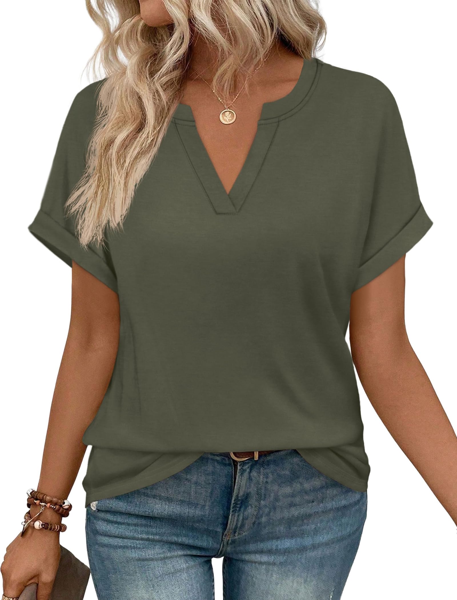 Womens Blouses Spring Tops Short Sleeve Shirts Dressy Casual Summer Vacation Fashion Clothing 2026