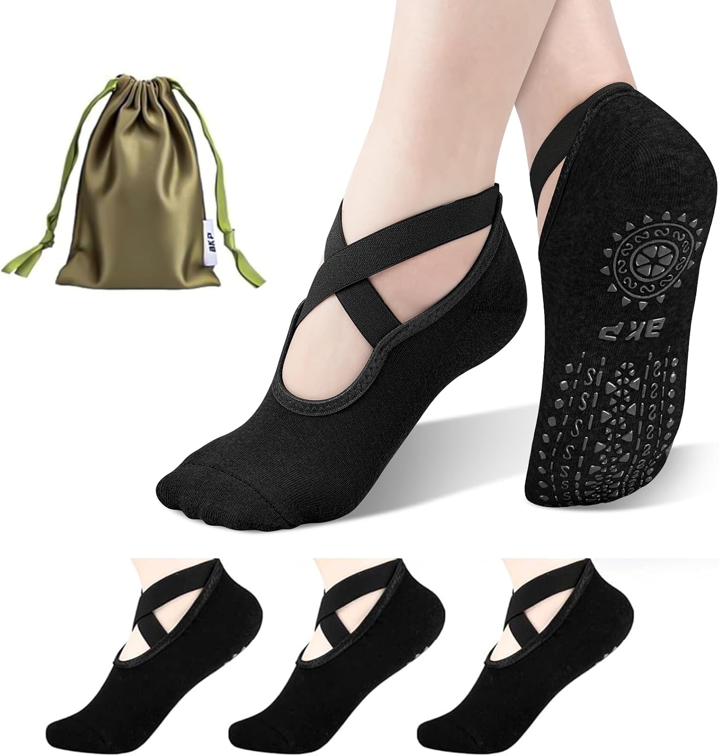 Yoga Socks for Women,Pilates Socks Non Slip Grip Socks Suitable for Ballet,Plasticity,Dance,Home,Training