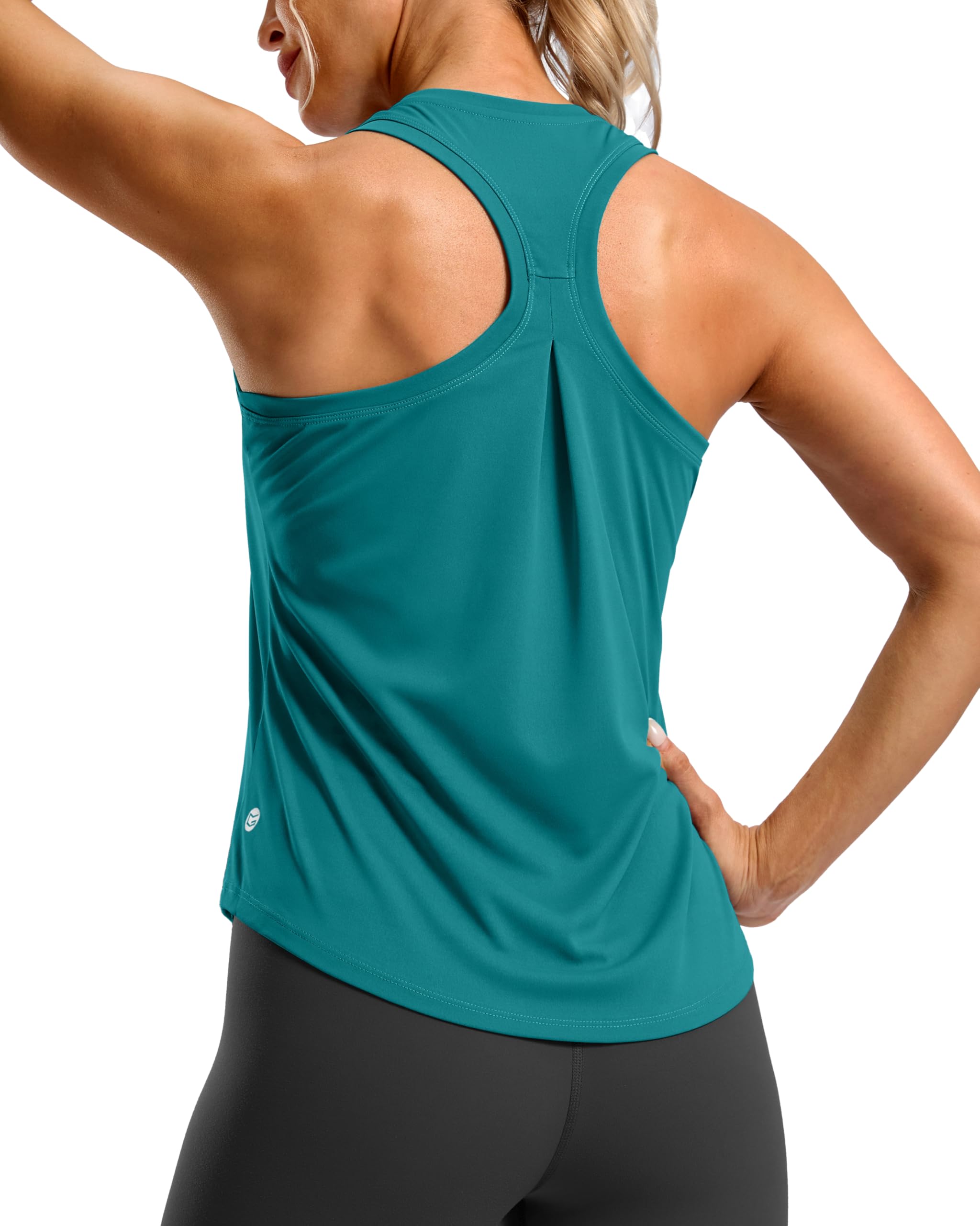 Women's Workout Tank Tops Racerback Athletic Gym Shirts | Lightweight, Quick Dry, Breathable, Moisture Wicking, Loose Fit, Sleeveless, for Running Yoga Sports Tennis Pilates