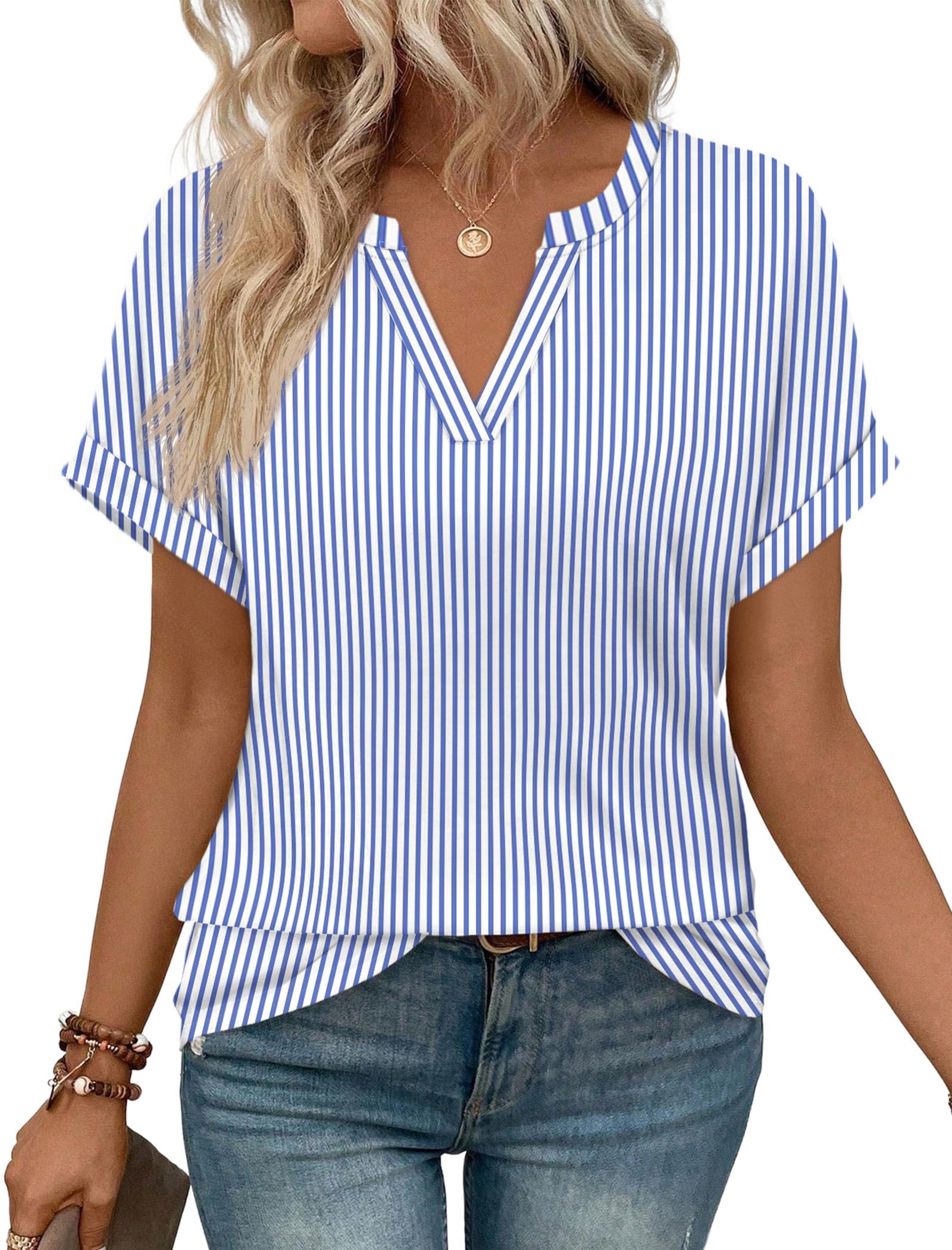 Womens Blouses Spring Tops Short Sleeve Shirts Dressy Casual Summer Vacation Fashion Clothing 2026