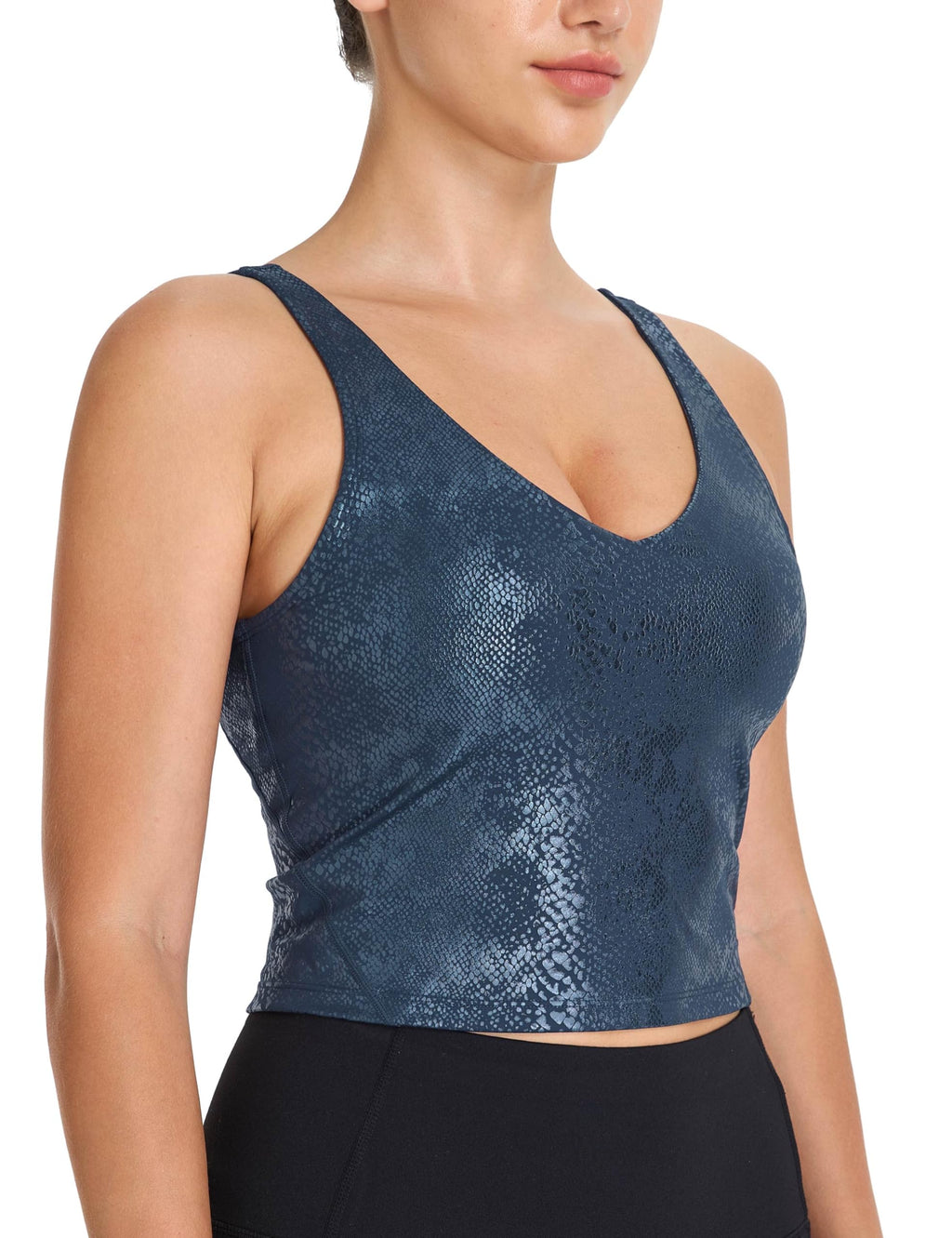 Womens' Sports Bra Longline Wirefree Padded with Medium Support