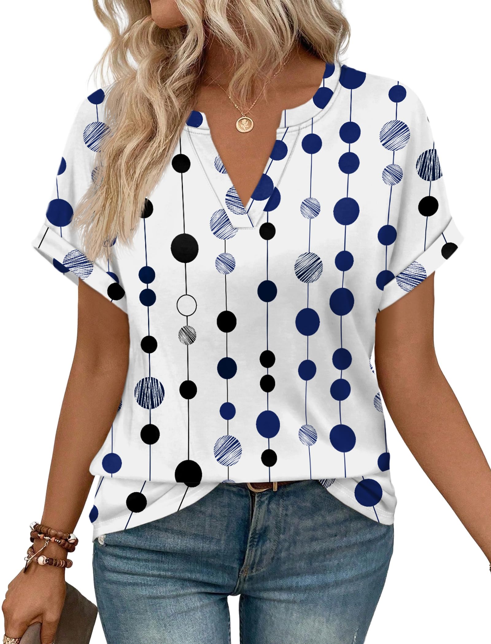 Womens Blouses Spring Tops Short Sleeve Shirts Dressy Casual Summer Vacation Fashion Clothing 2026
