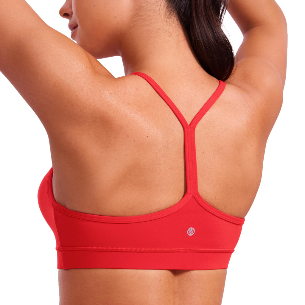 YOGA Y Back Sports Bras | Light Support, Removable Pads, Yoga, Extremely Soft, Scoop Neck, Spaghetti Strap, for Women