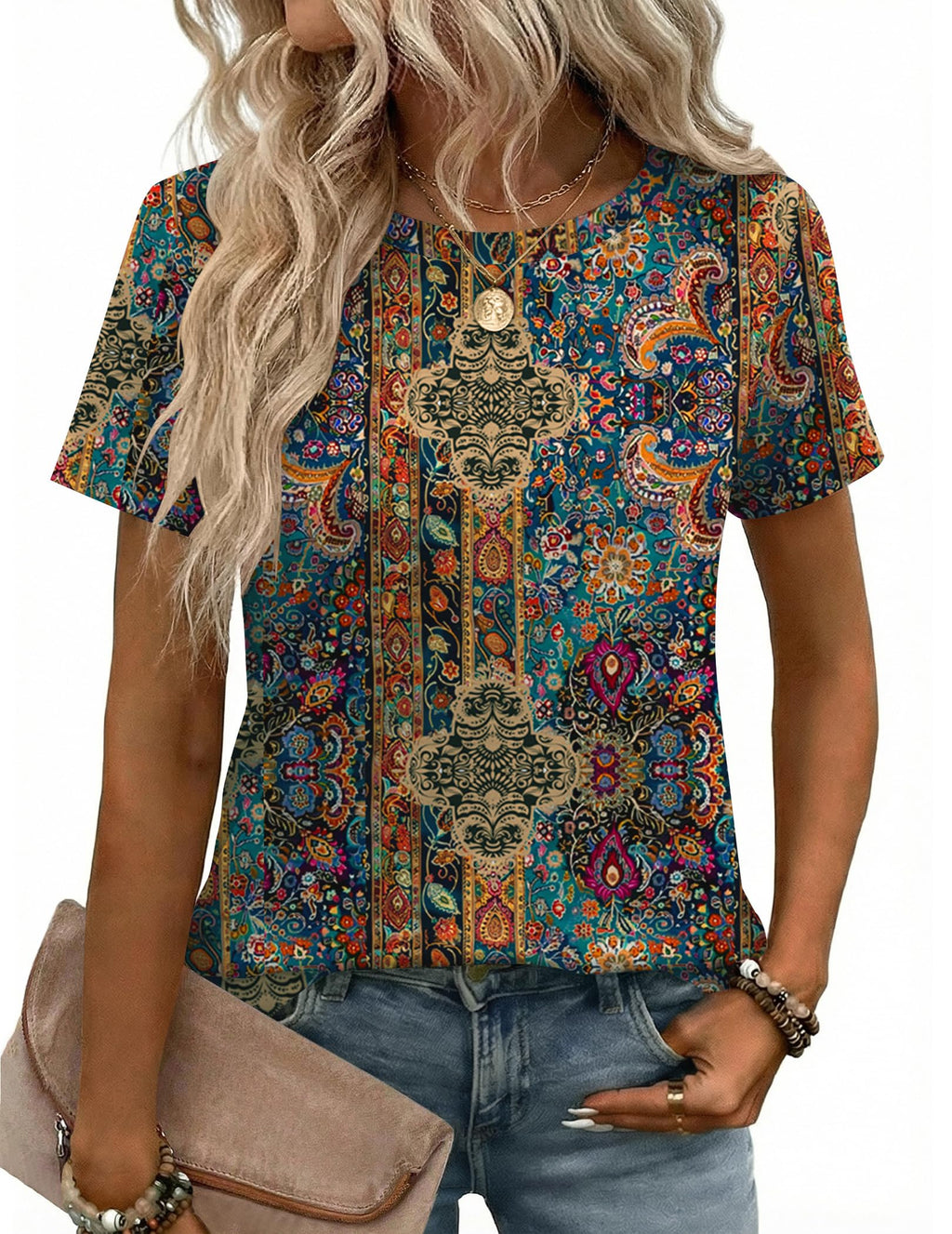 Womens Tshirt Short Sleeve Summer Tops Crewneck Casual Basic Tee Shirts Spring Clothes Trendy Outfit